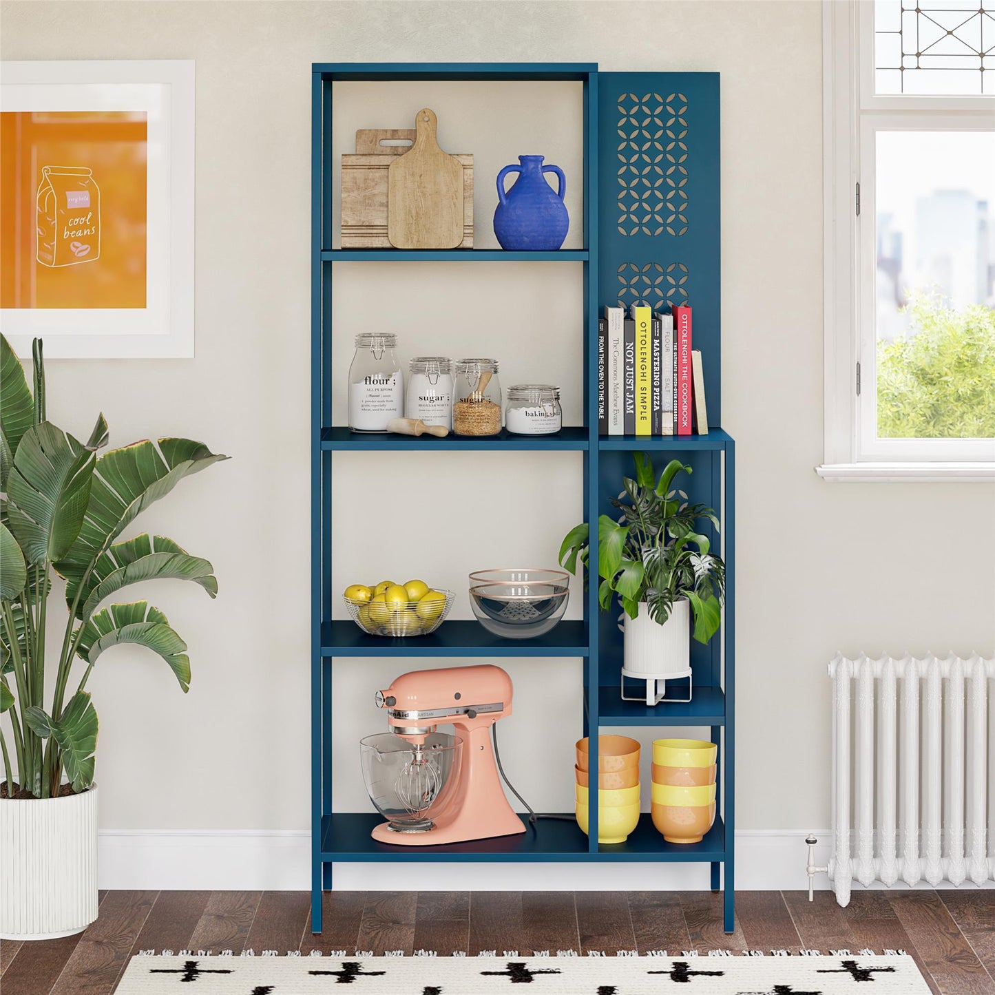 Annie Retro Bookcase - Sunlight Yellow