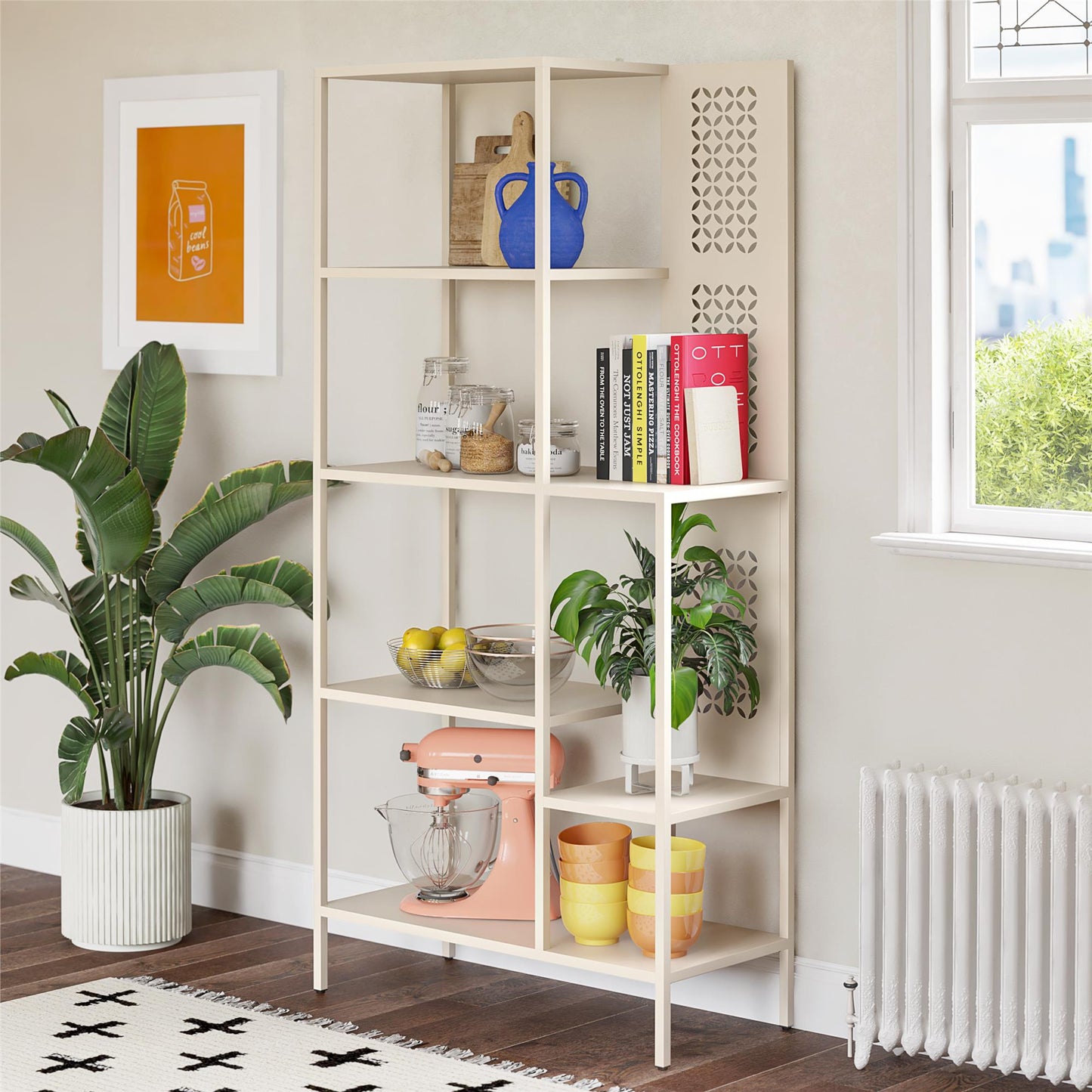 Annie Retro Bookcase - Parchment