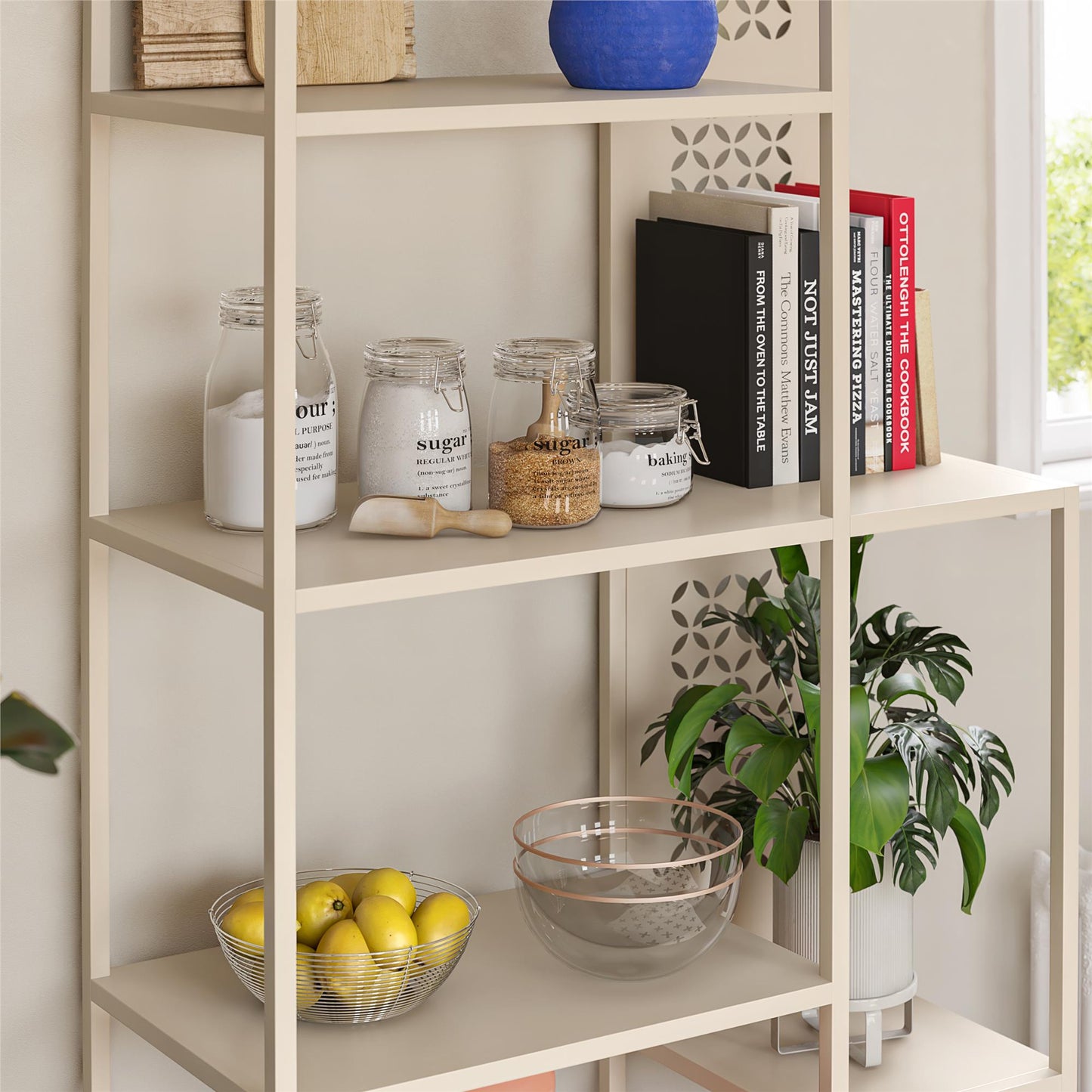 Annie Retro Bookcase - Parchment
