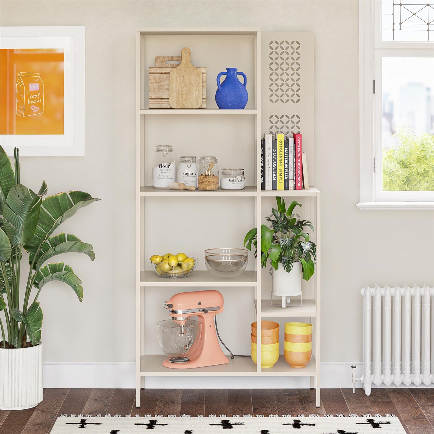 Annie Retro Bookcase - Parchment