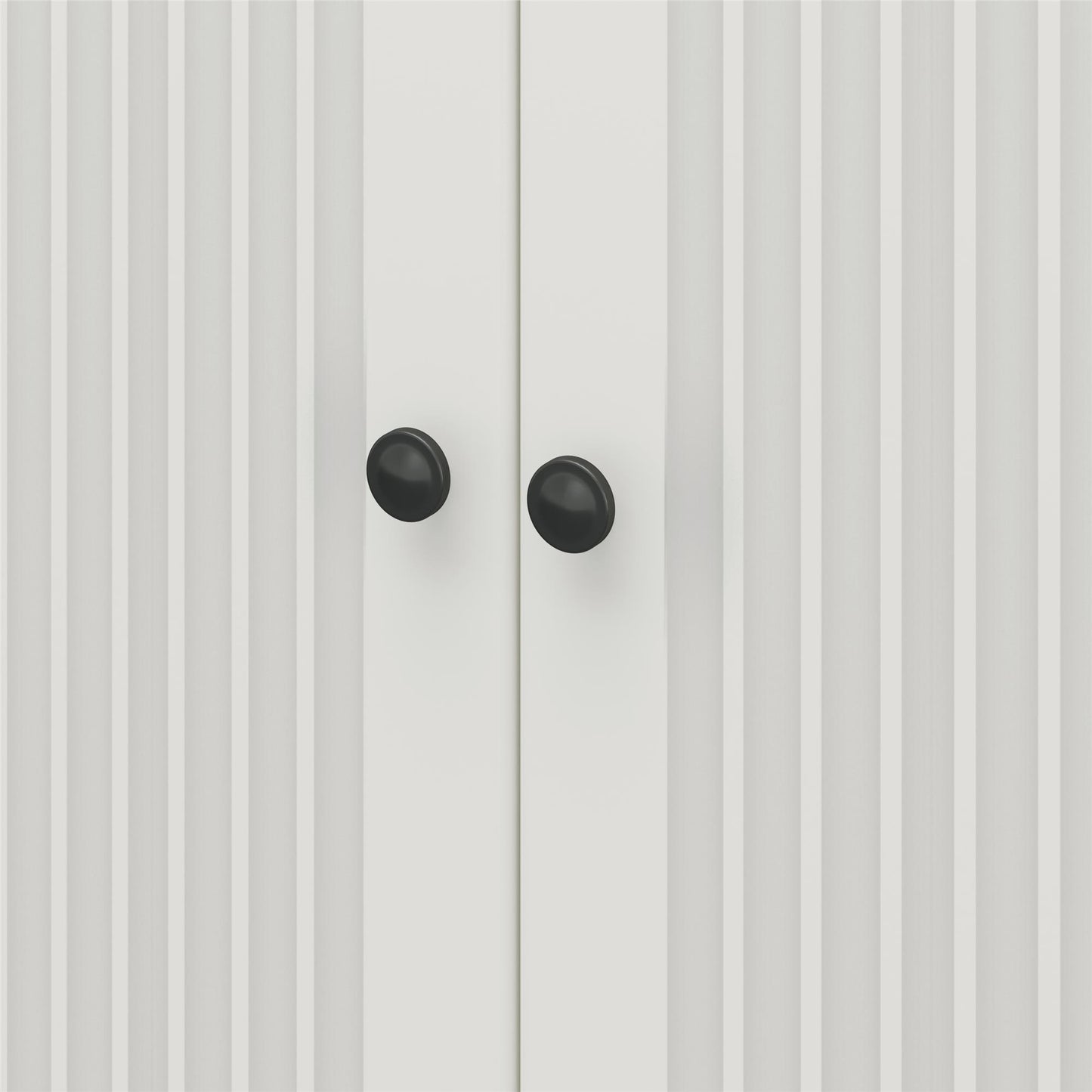 Kendall Fluted 36 In Wide 2 Door Storage Cabinet - White