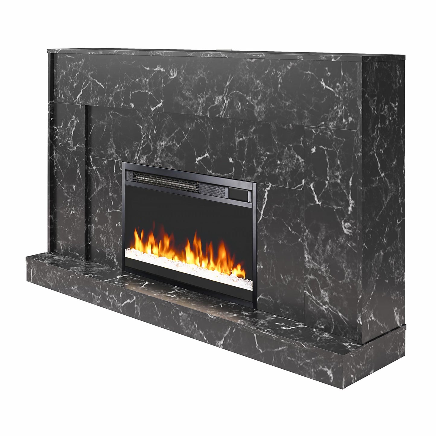 Liberty Mantel Fireplace - Black Marble