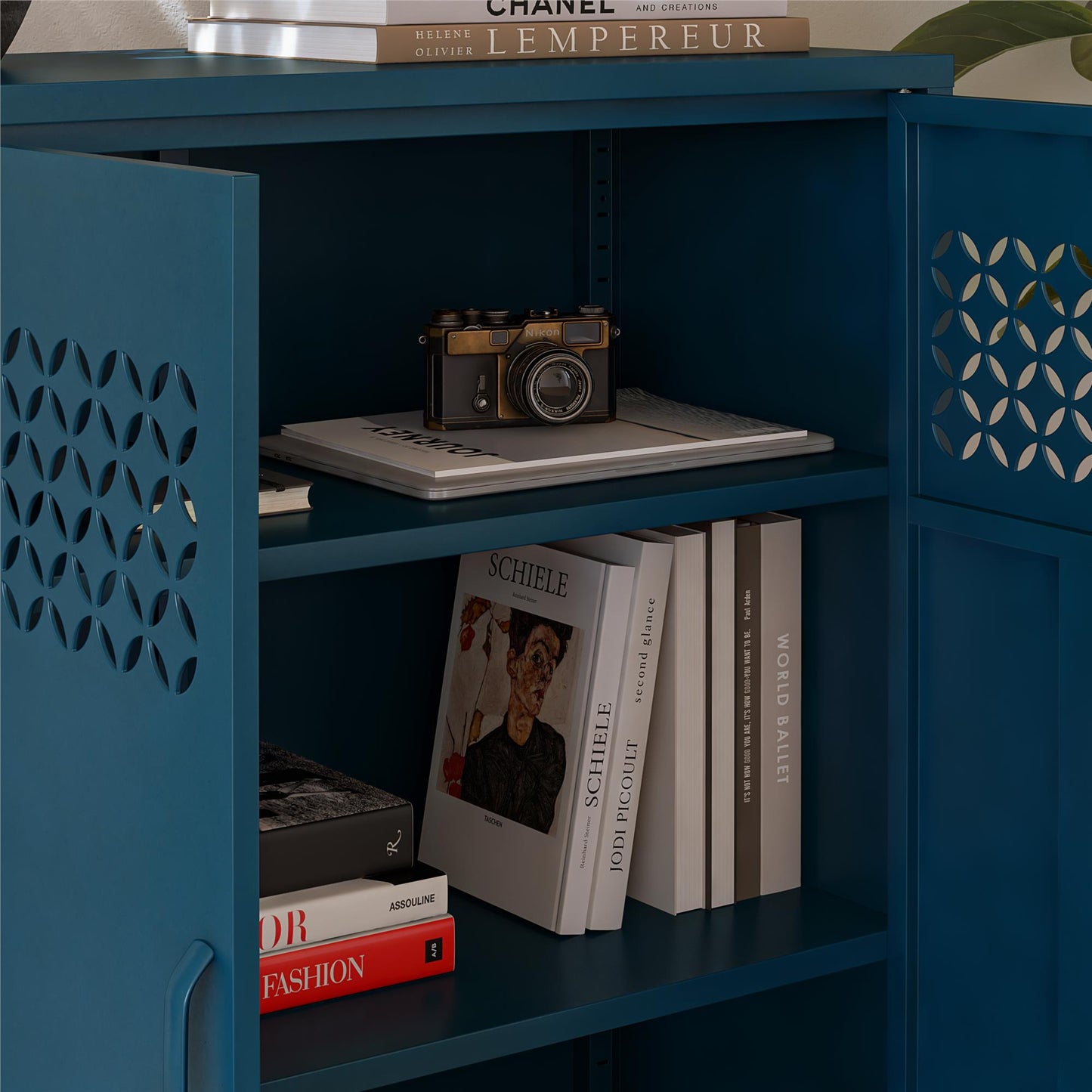 Annie Retro Short 2 Door Cabinet - Moroccan Blue