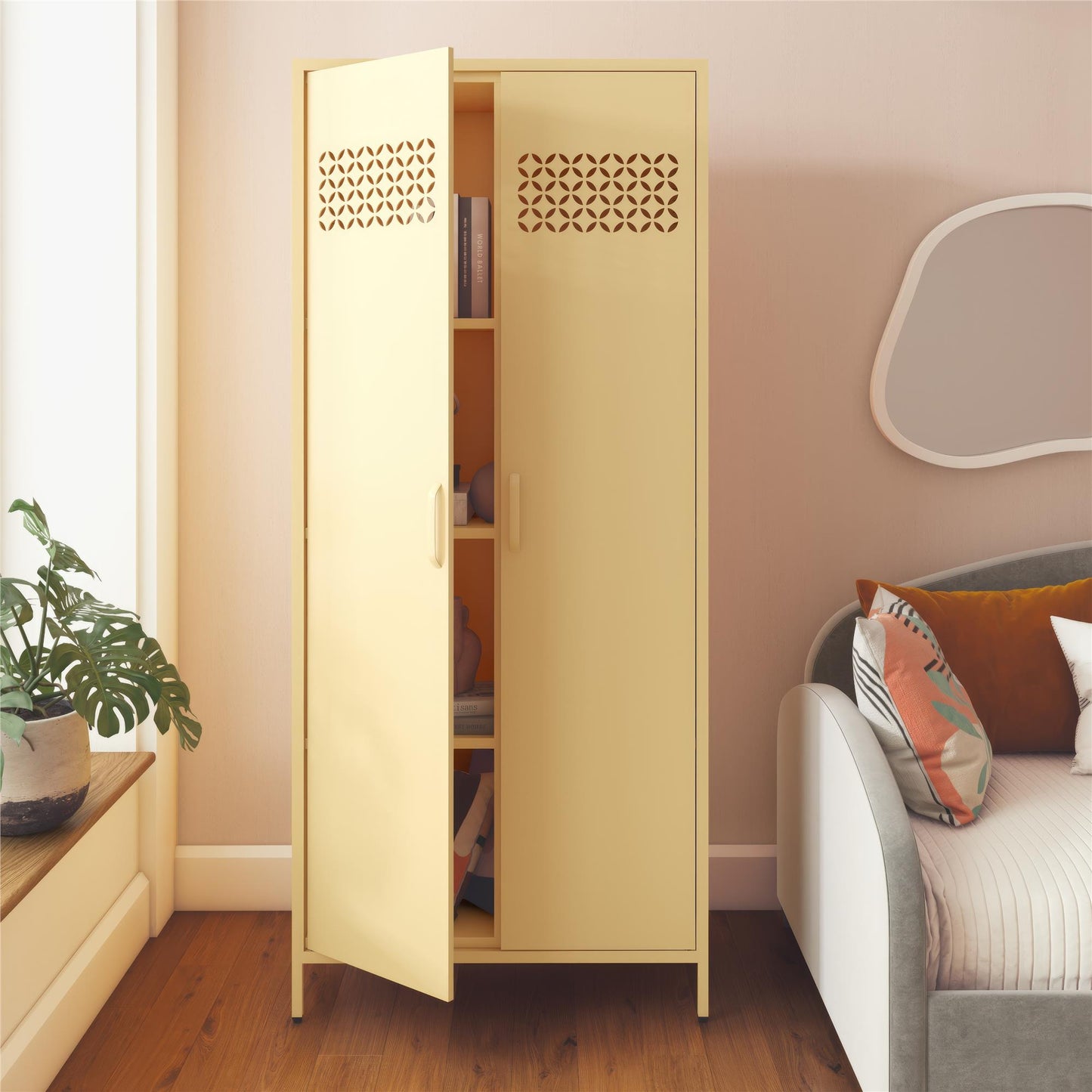 Annie Retro Tall 2 Door Cabinet - N/A