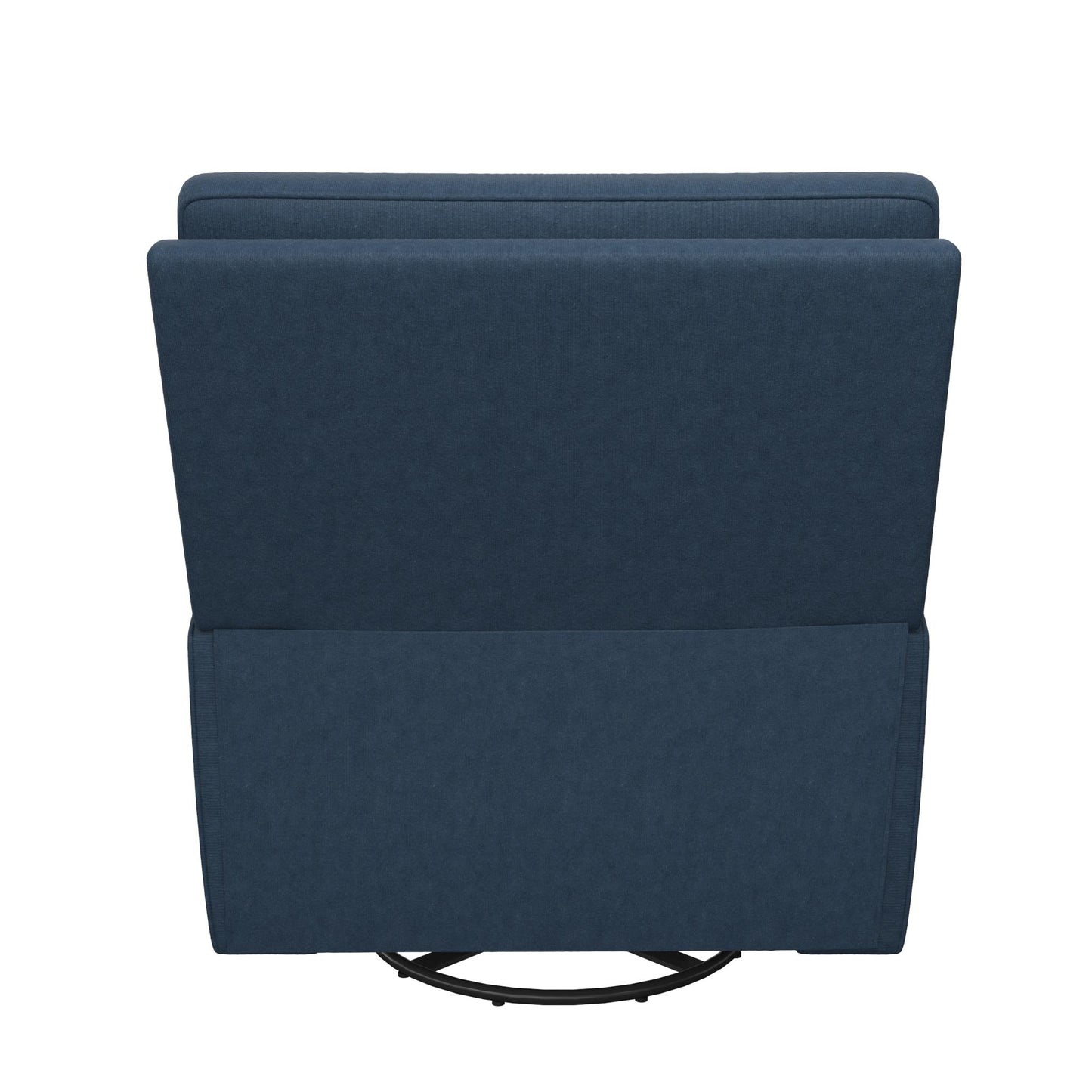Rylan Upholstered Swivel Glider Recliner Chair with Square Back - Blue