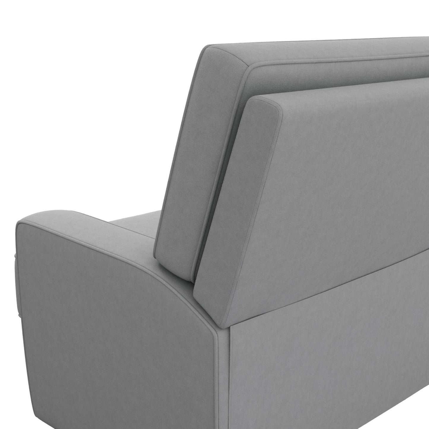 Rylan Upholstered Swivel Glider Recliner Chair with Square Back - Gray