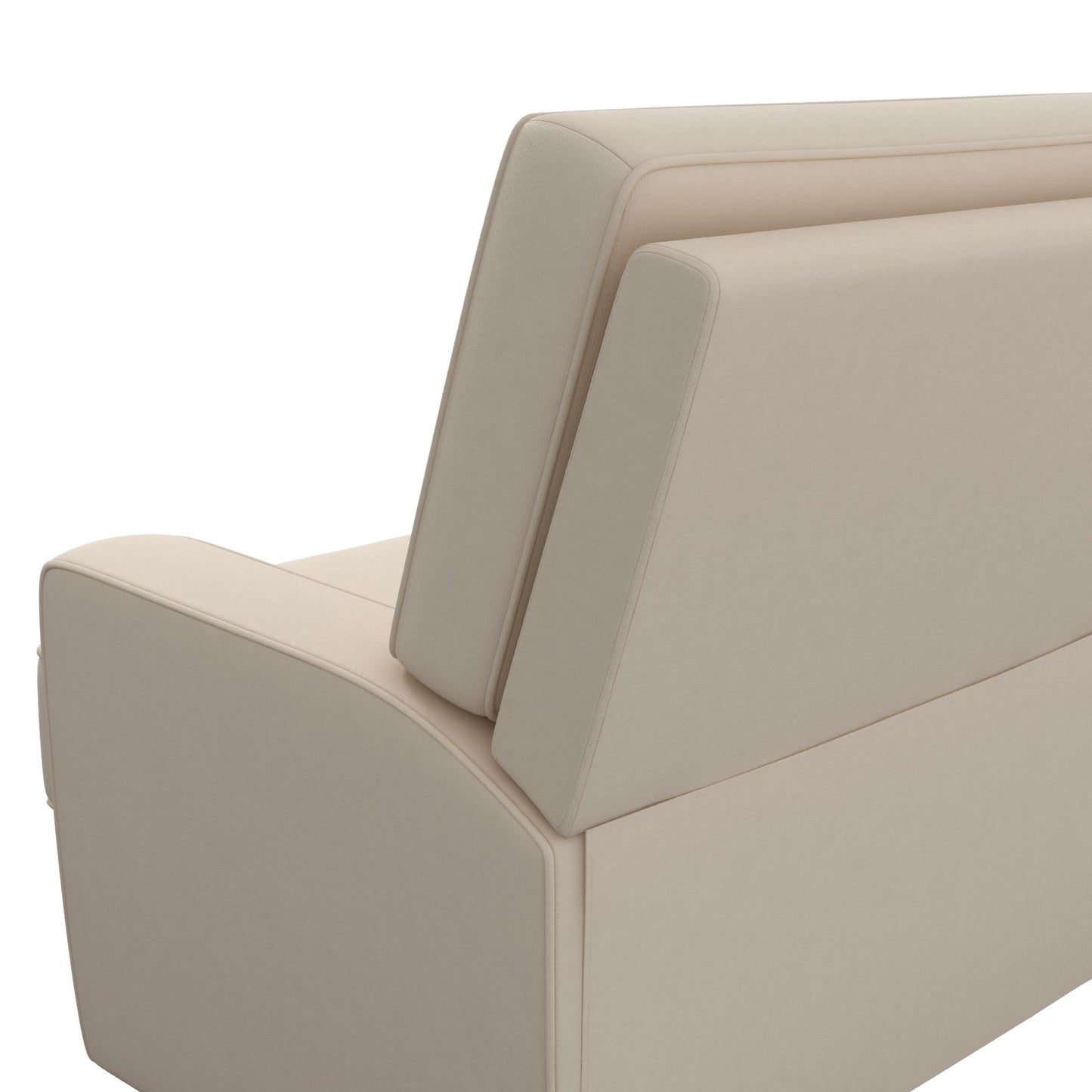 Rylan Upholstered Swivel Glider Recliner Chair with Square Back - Beige