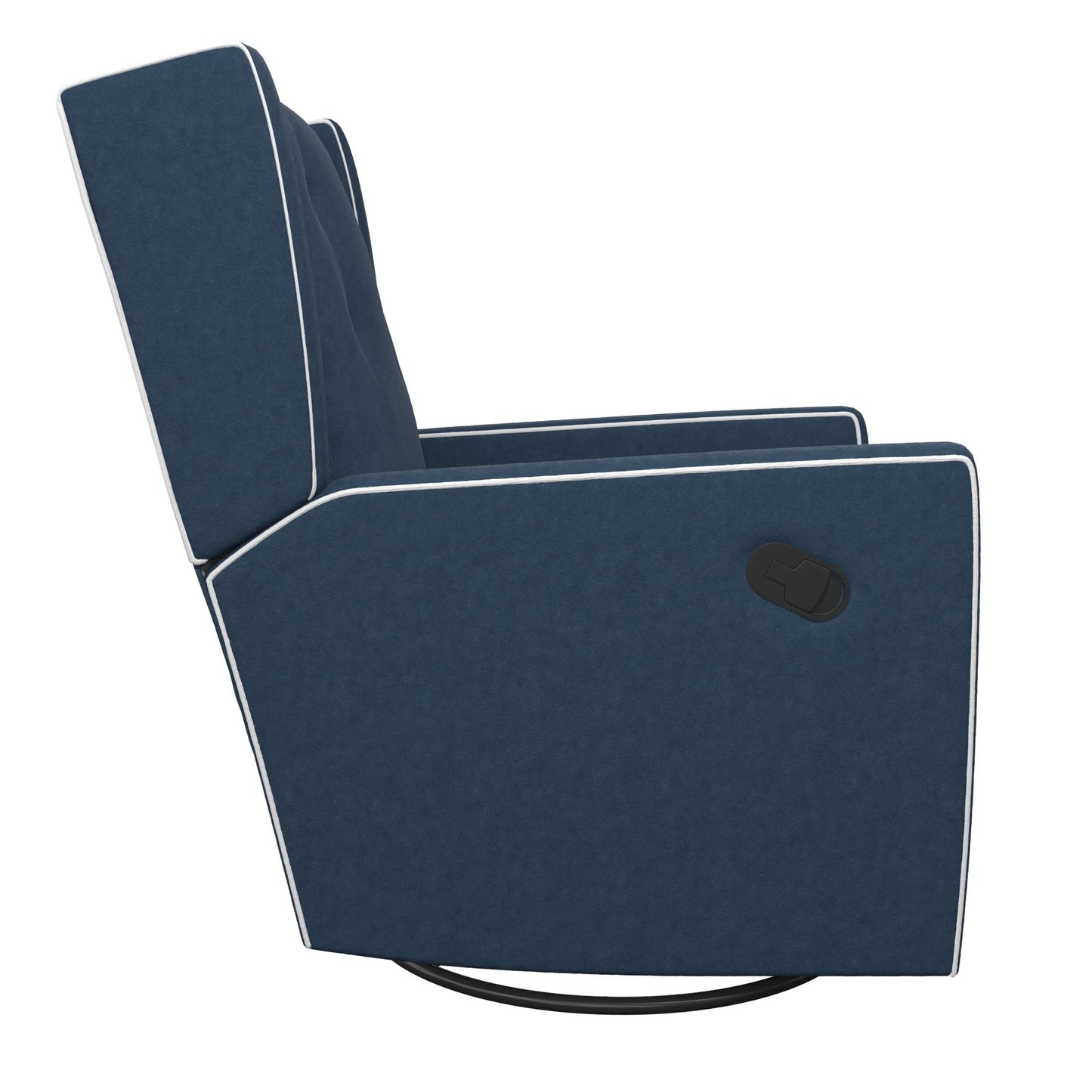 Mikayla Swivel Glider Recliner Chair Pocket Coil Seating - Blue