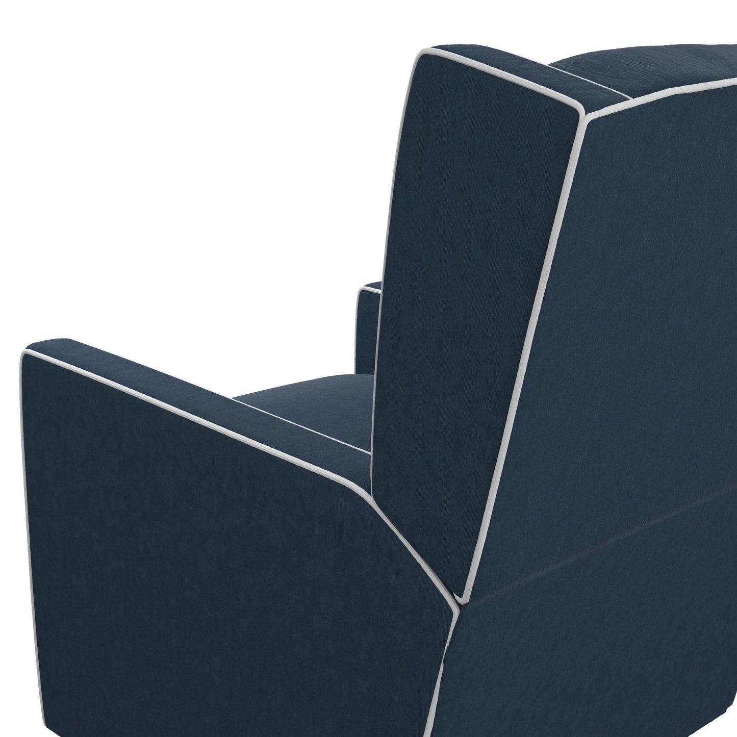 Mikayla Swivel Glider Recliner Chair Pocket Coil Seating - Blue