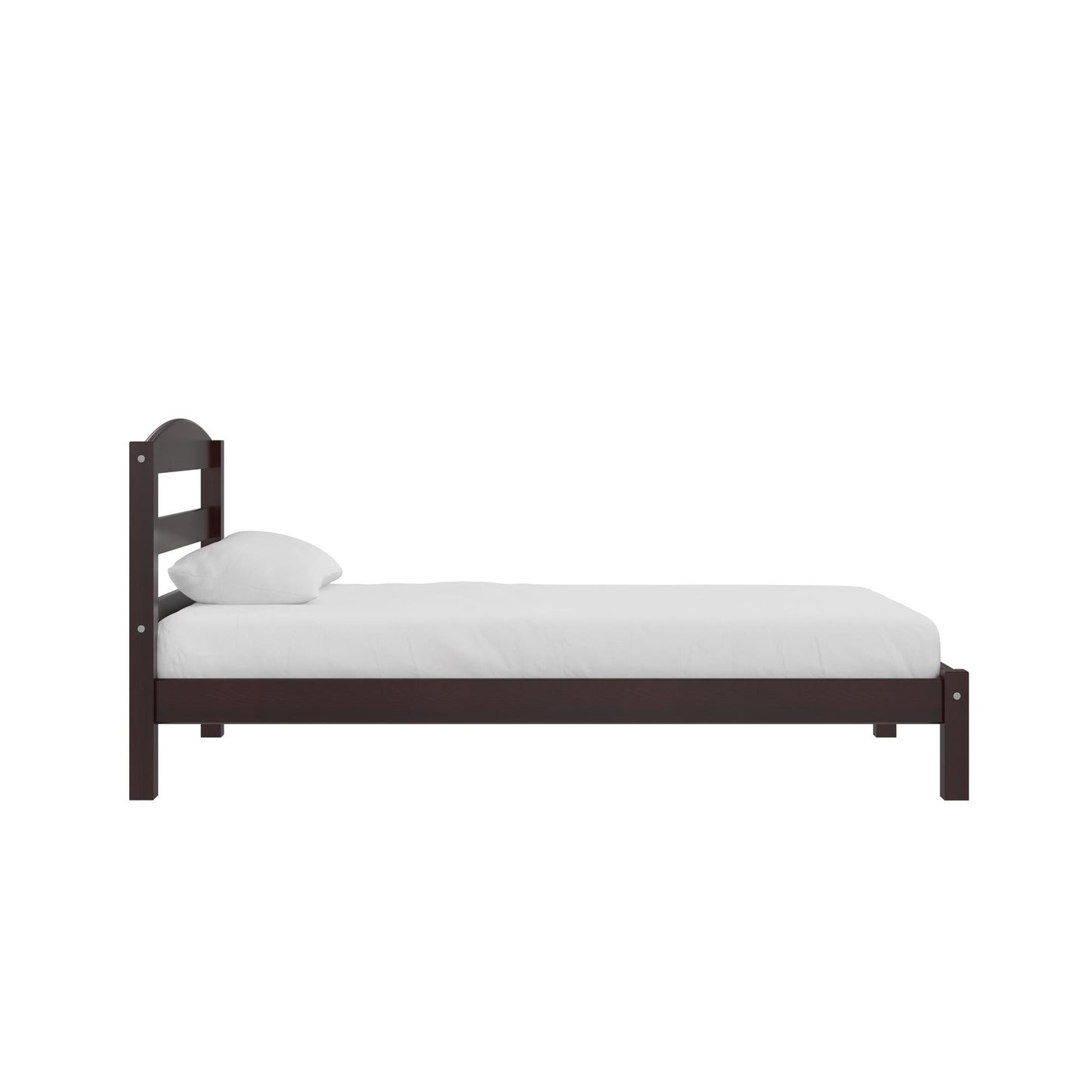 Braylon Twin Sized Wooden Bed Frame with Wood Slats - Espresso
