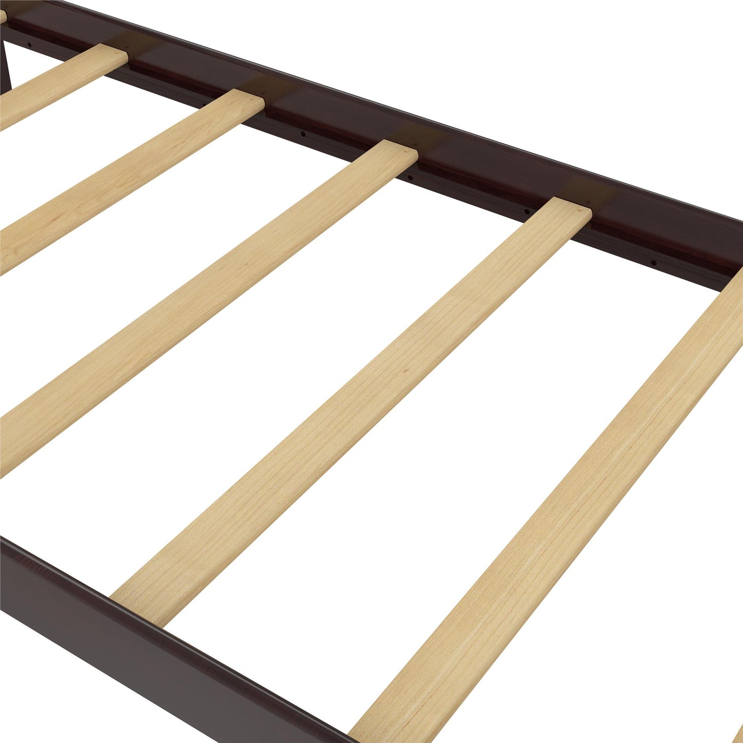 Braylon Twin Sized Wooden Bed Frame with Wood Slats - Espresso