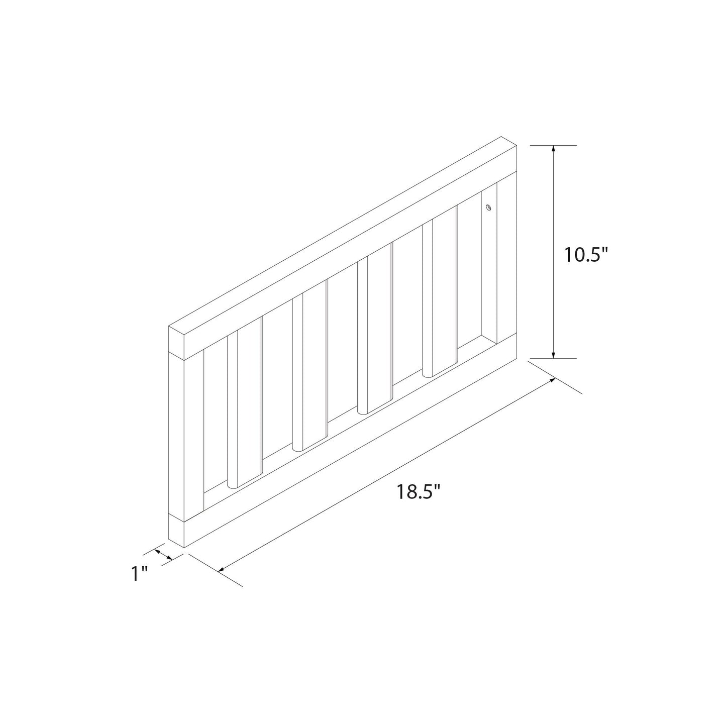 Miles Toddler Guardrail to Convert Crib into a Toddler Bed - Graphite Grey