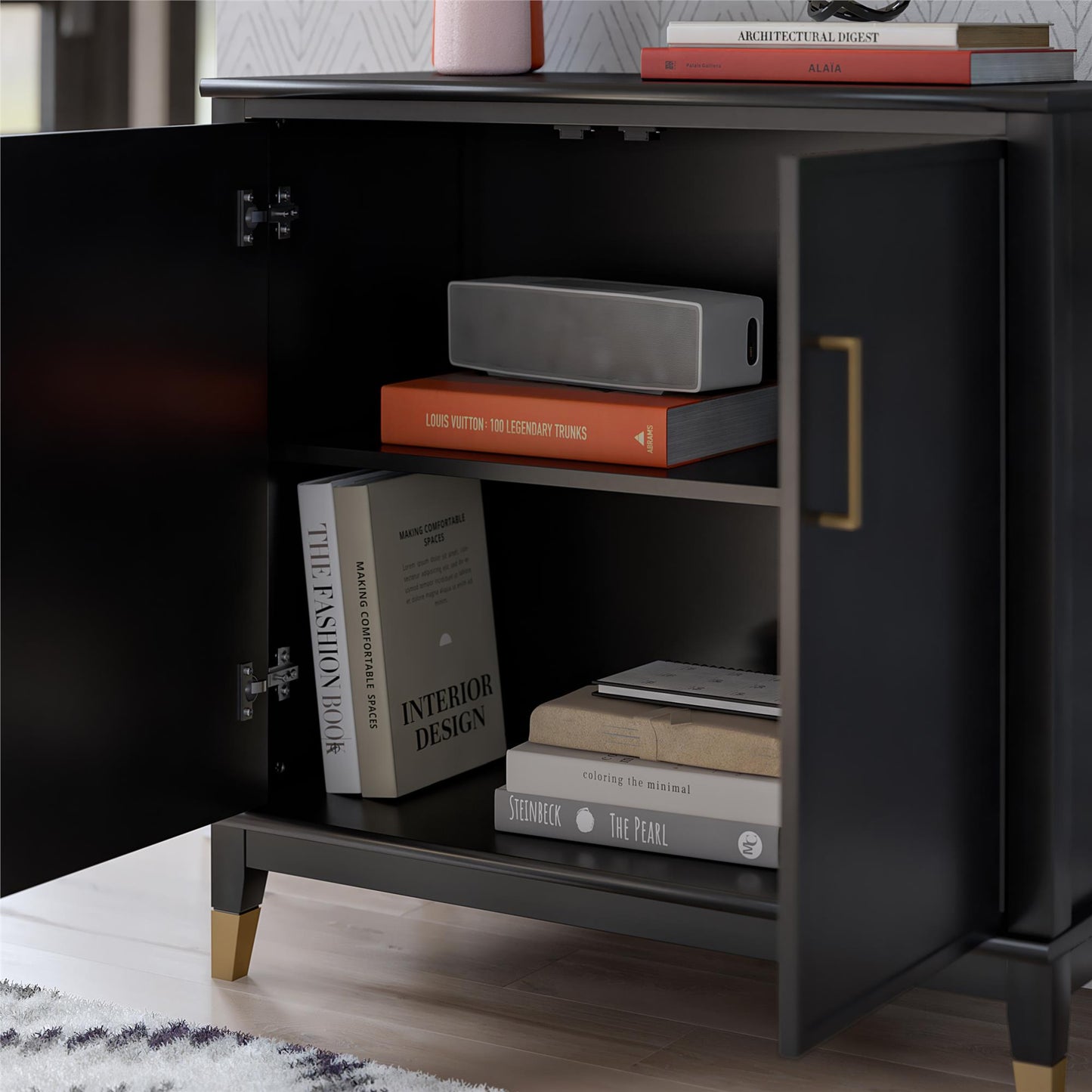 Westerleigh 2 Door Accent Cabinet - Black