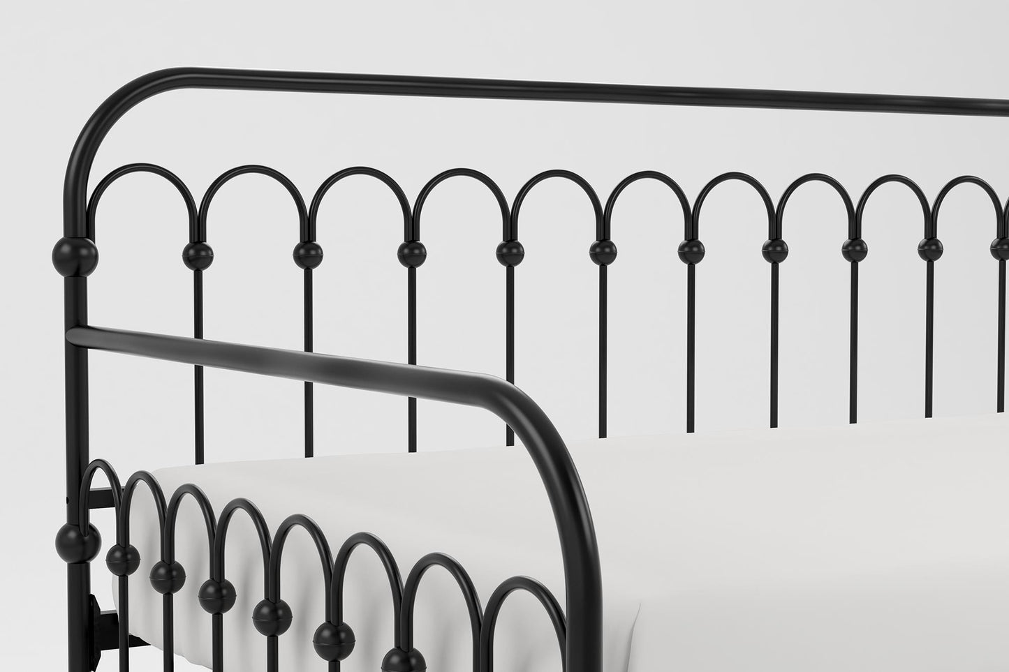 Bright Pop Metal Daybed with Trundle - Black - Twin
