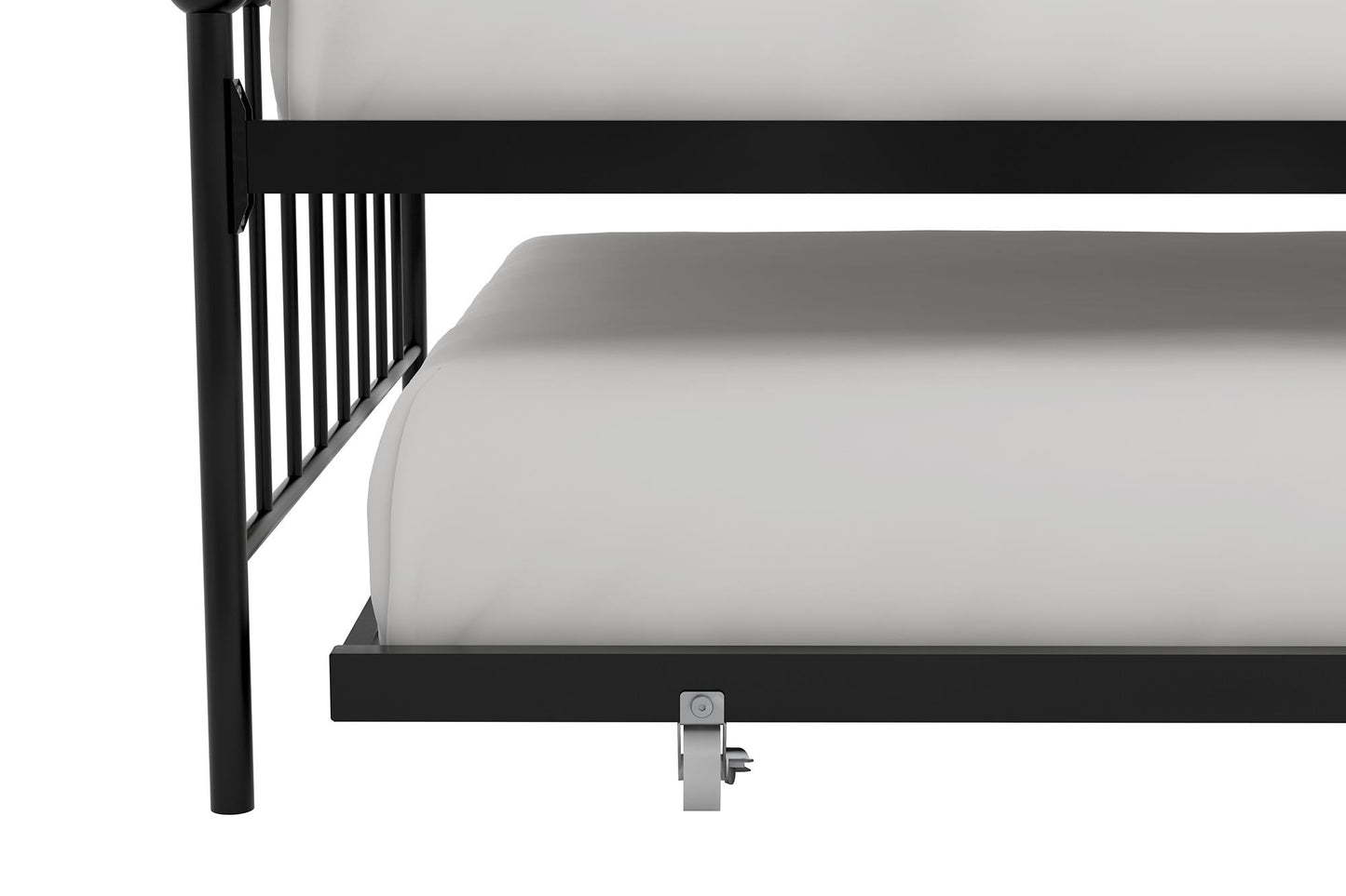 Bright Pop Metal Daybed with Trundle - Black - Twin