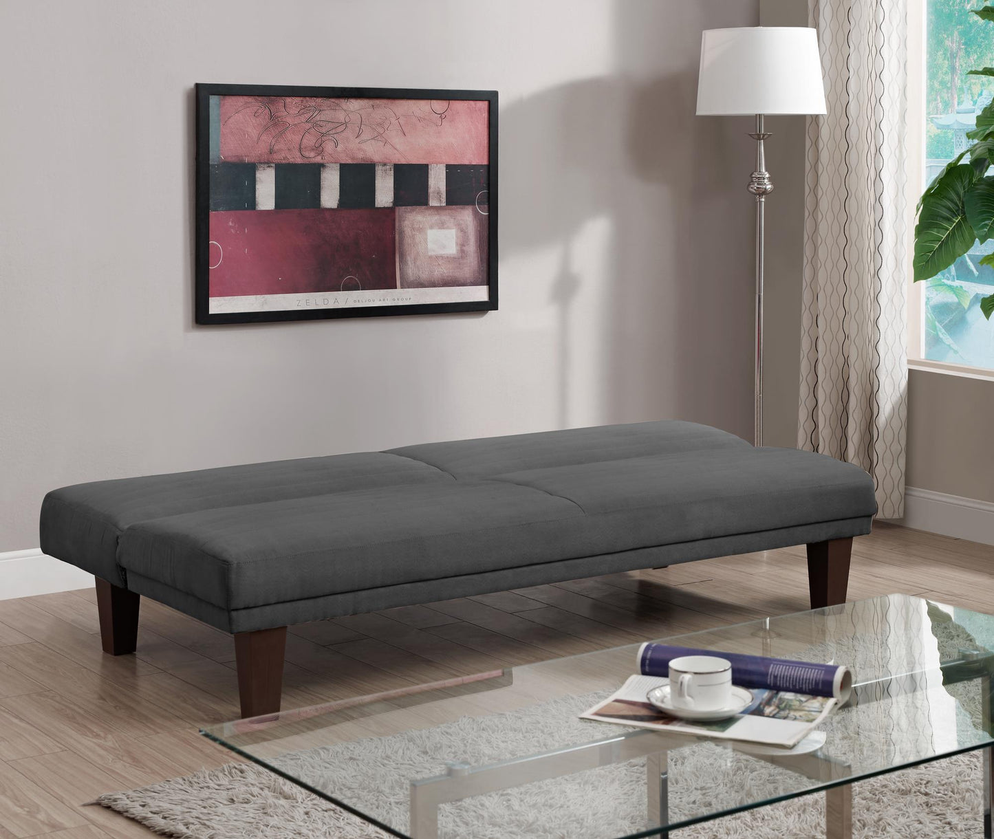 Donna Convertible Futon - Gray