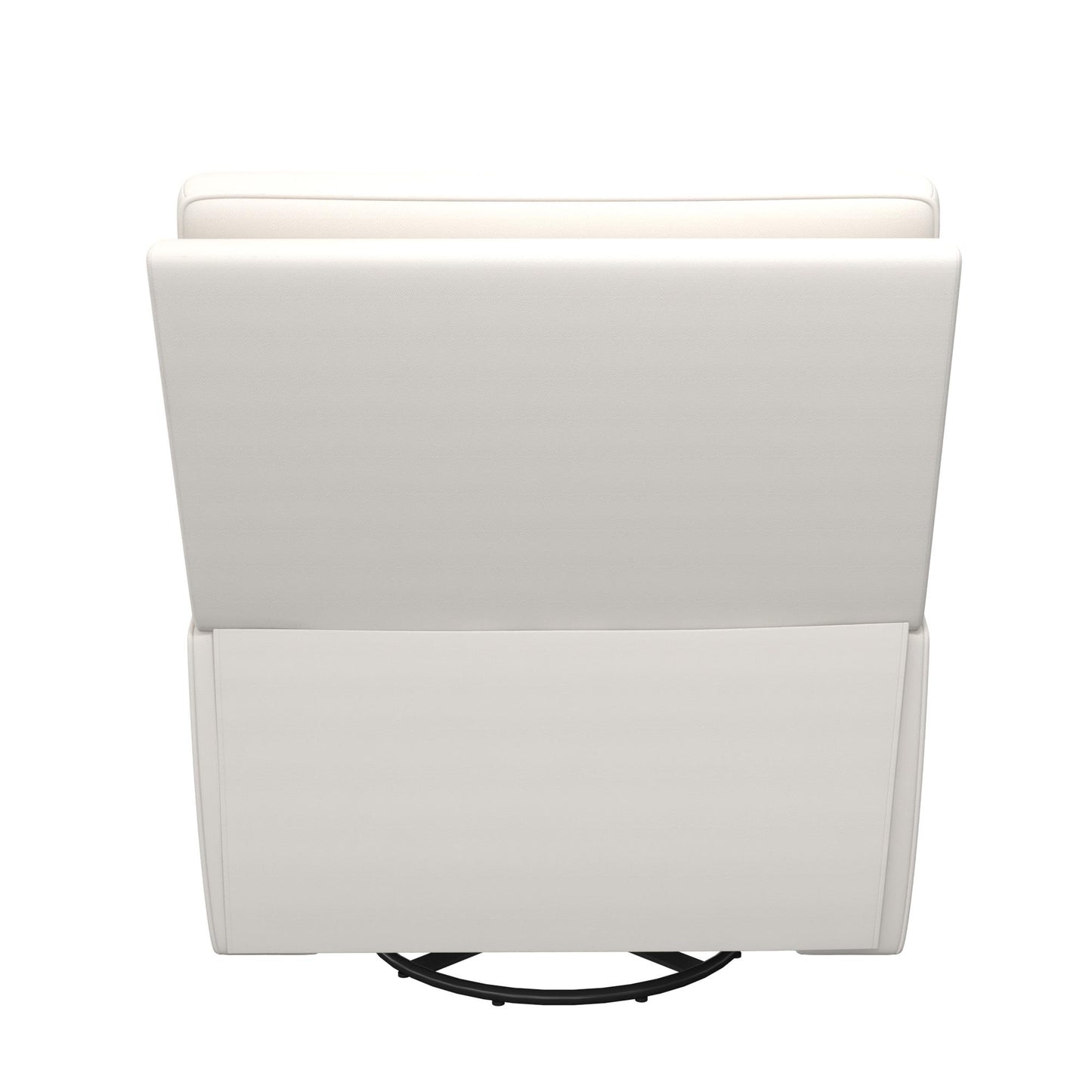 Rylan Upholstered Swivel Glider Recliner Chair with Square Back - White