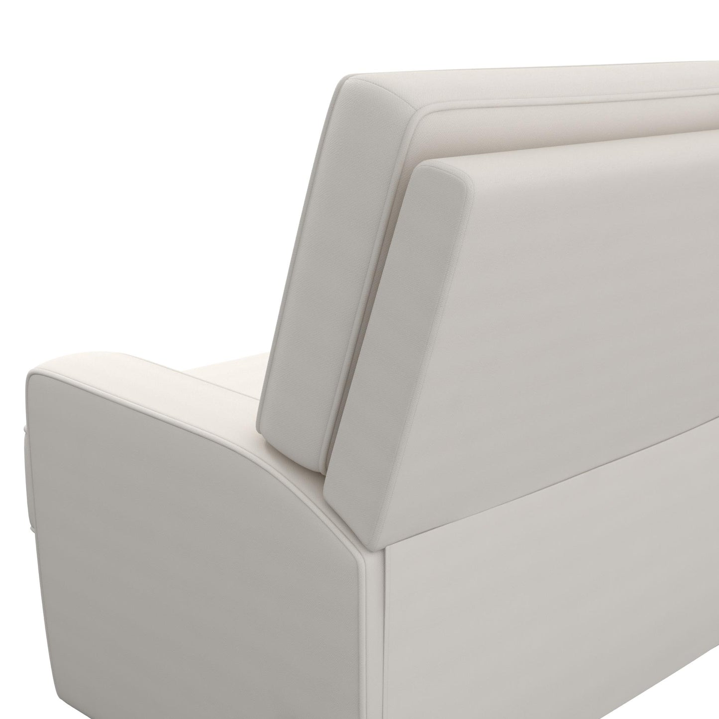 Rylan Upholstered Swivel Glider Recliner Chair with Square Back - White