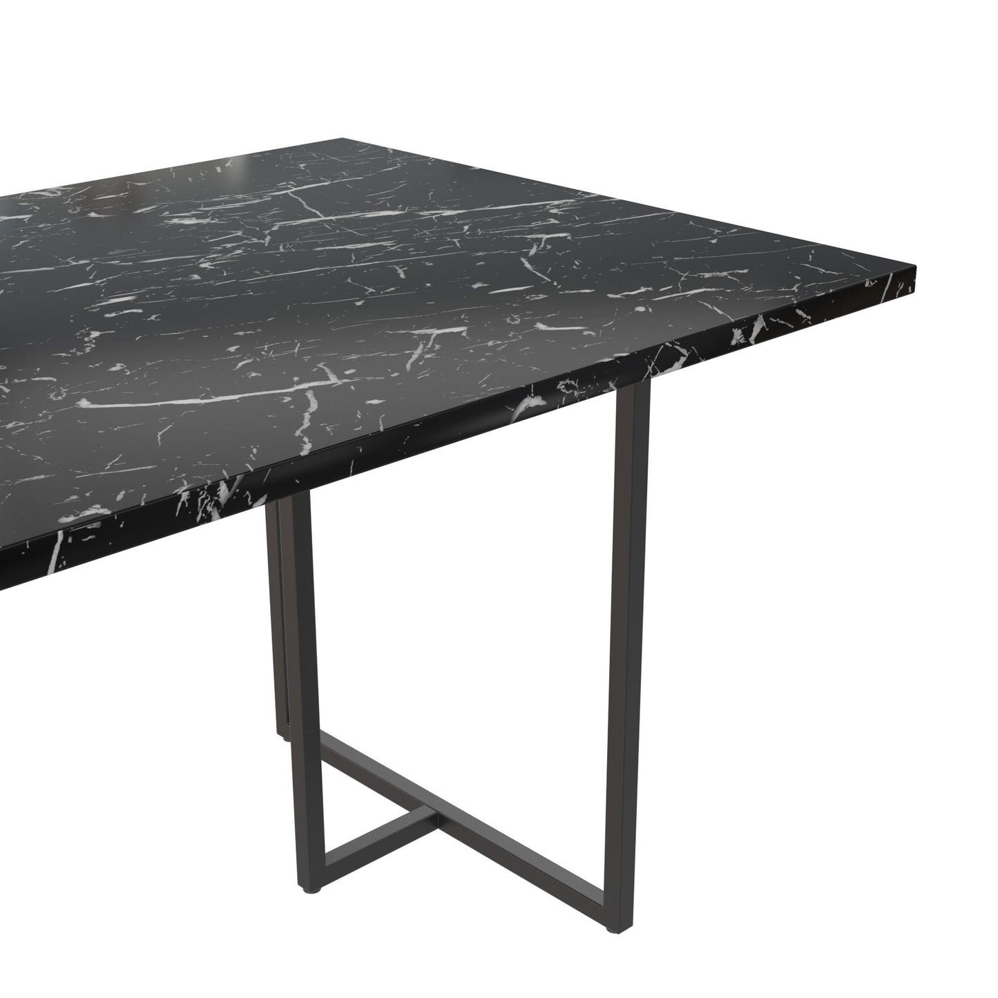 Astor Dining Table - Black Marble