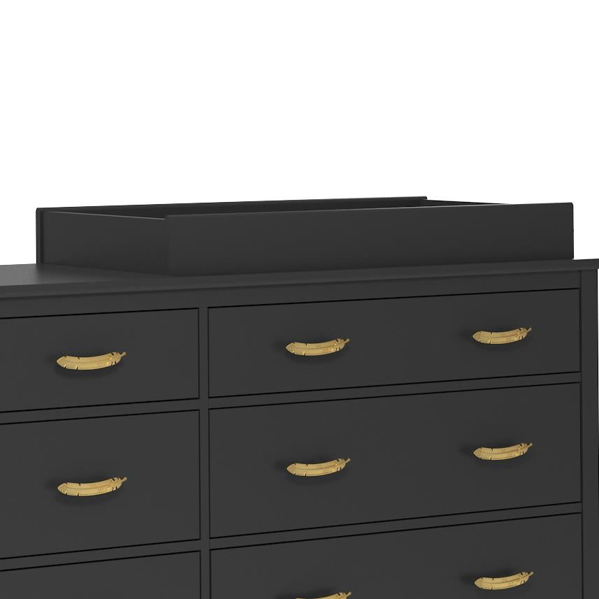 Poppy Changing Table Topper for Nursery Dresser - Black
