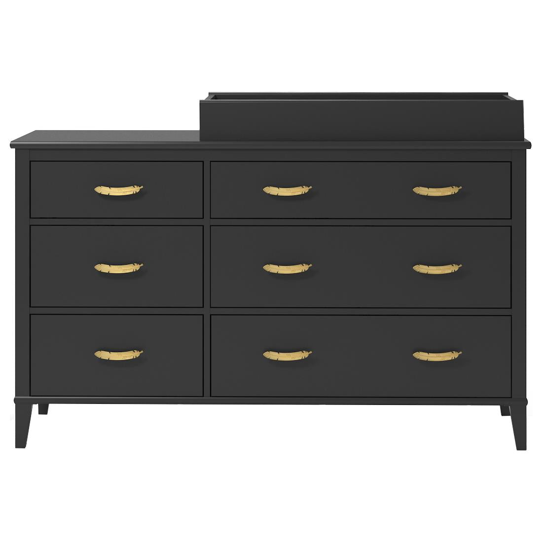 Poppy Changing Table Topper for Nursery Dresser - Black