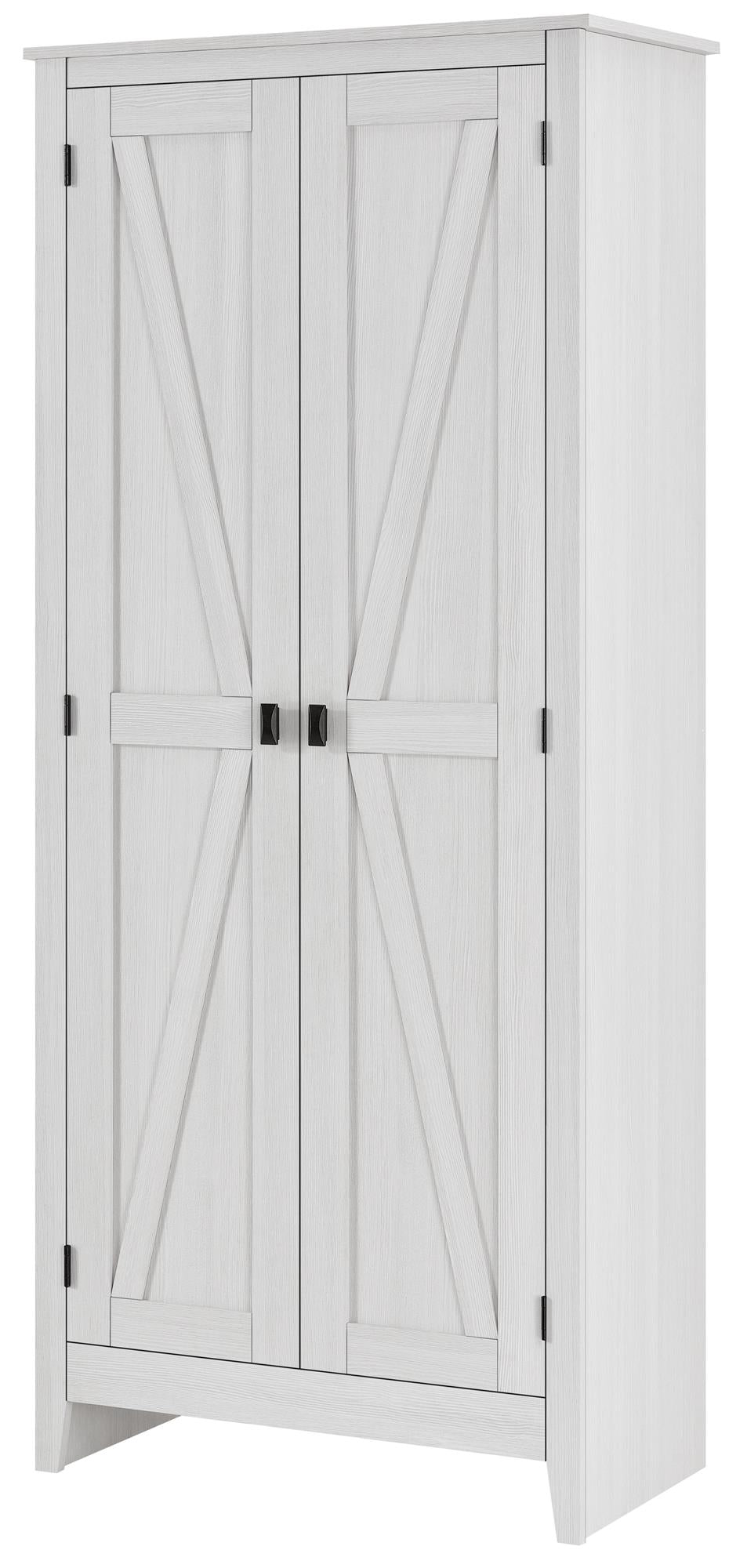 Farmington Rustic Farmhouse 31.5 Inch Wide Storage Cabinet - Ivory Pine