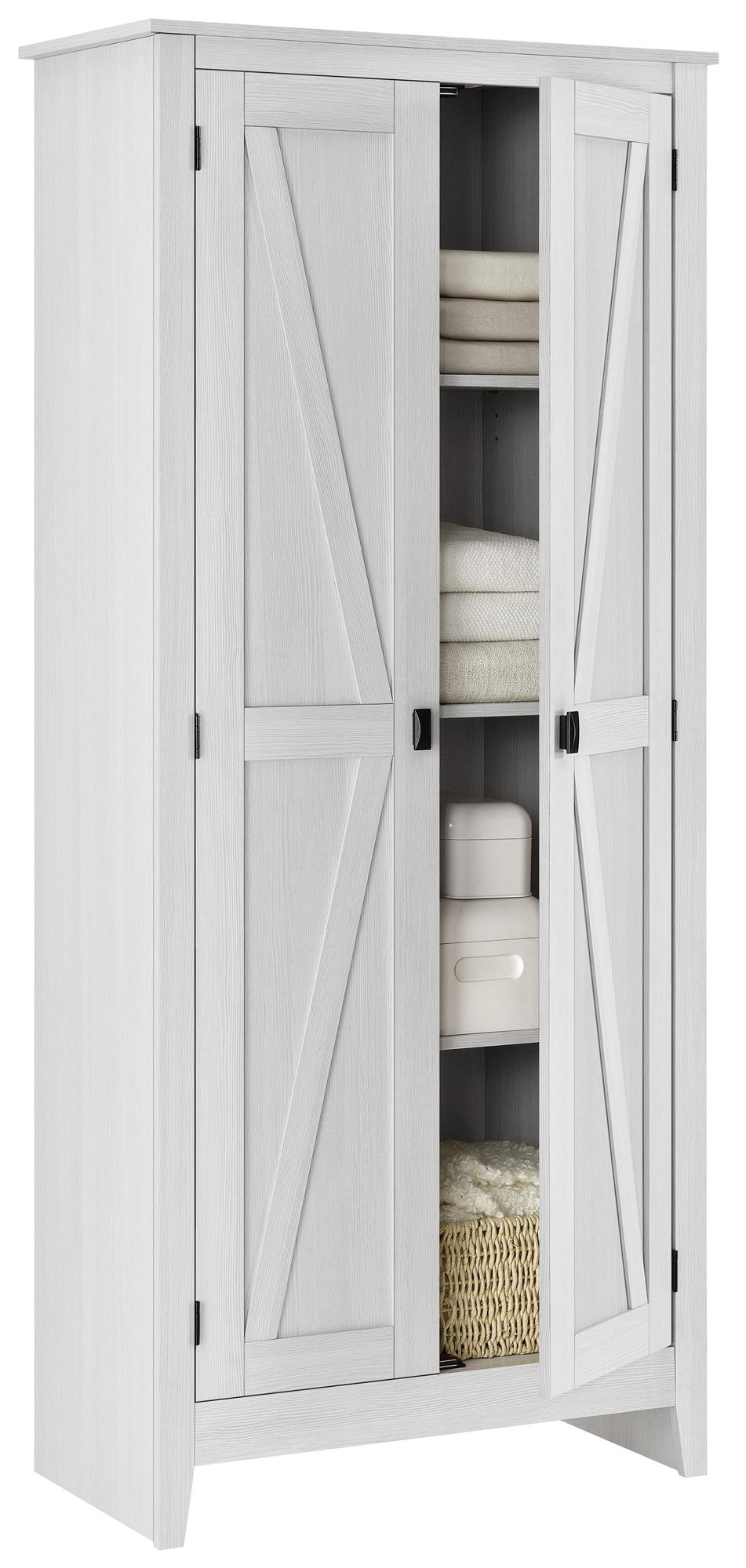 Farmington Rustic Farmhouse 31.5 Inch Wide Storage Cabinet - Ivory Pine