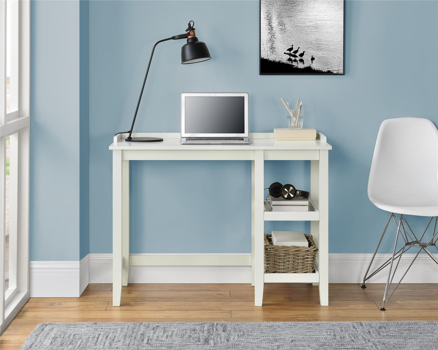 Eleanor Single Pedestal Desk - White