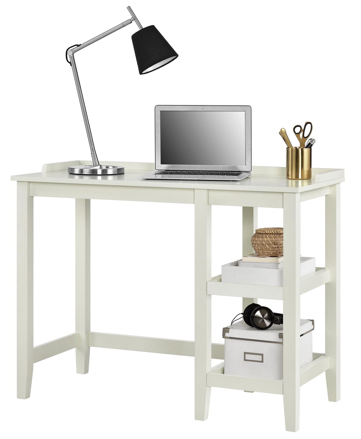 Eleanor Single Pedestal Desk - White
