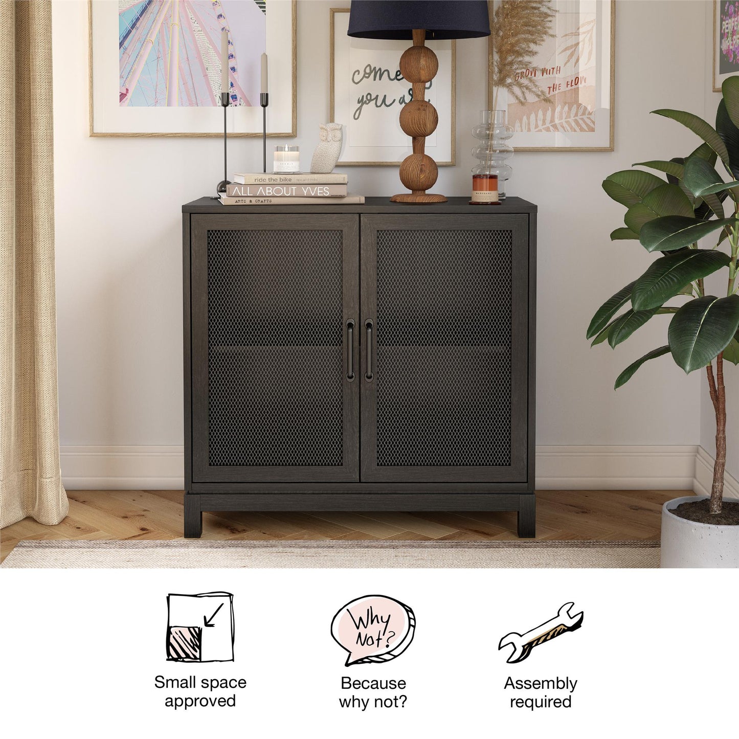 Tess Accent Cabinet - Ivory Oak