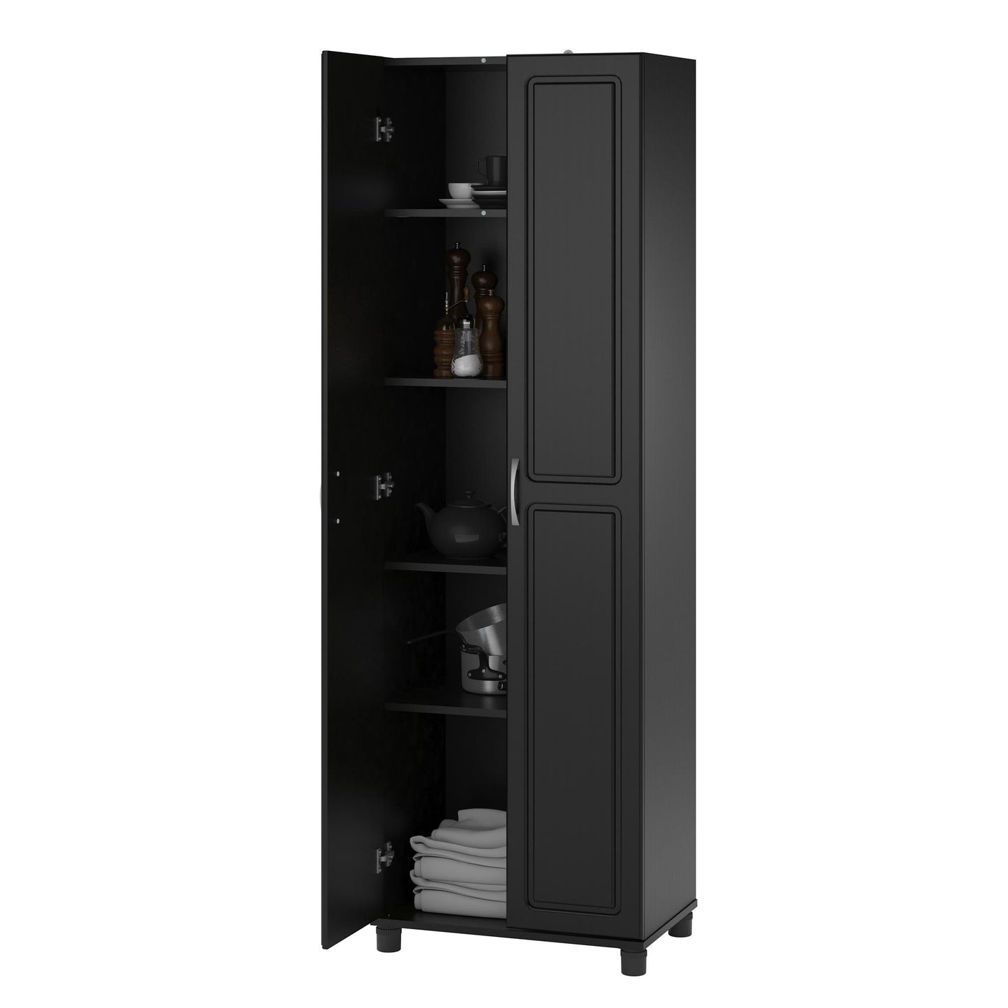 Kendall 24 Inch Multipurpose Storage Cabinet - Black