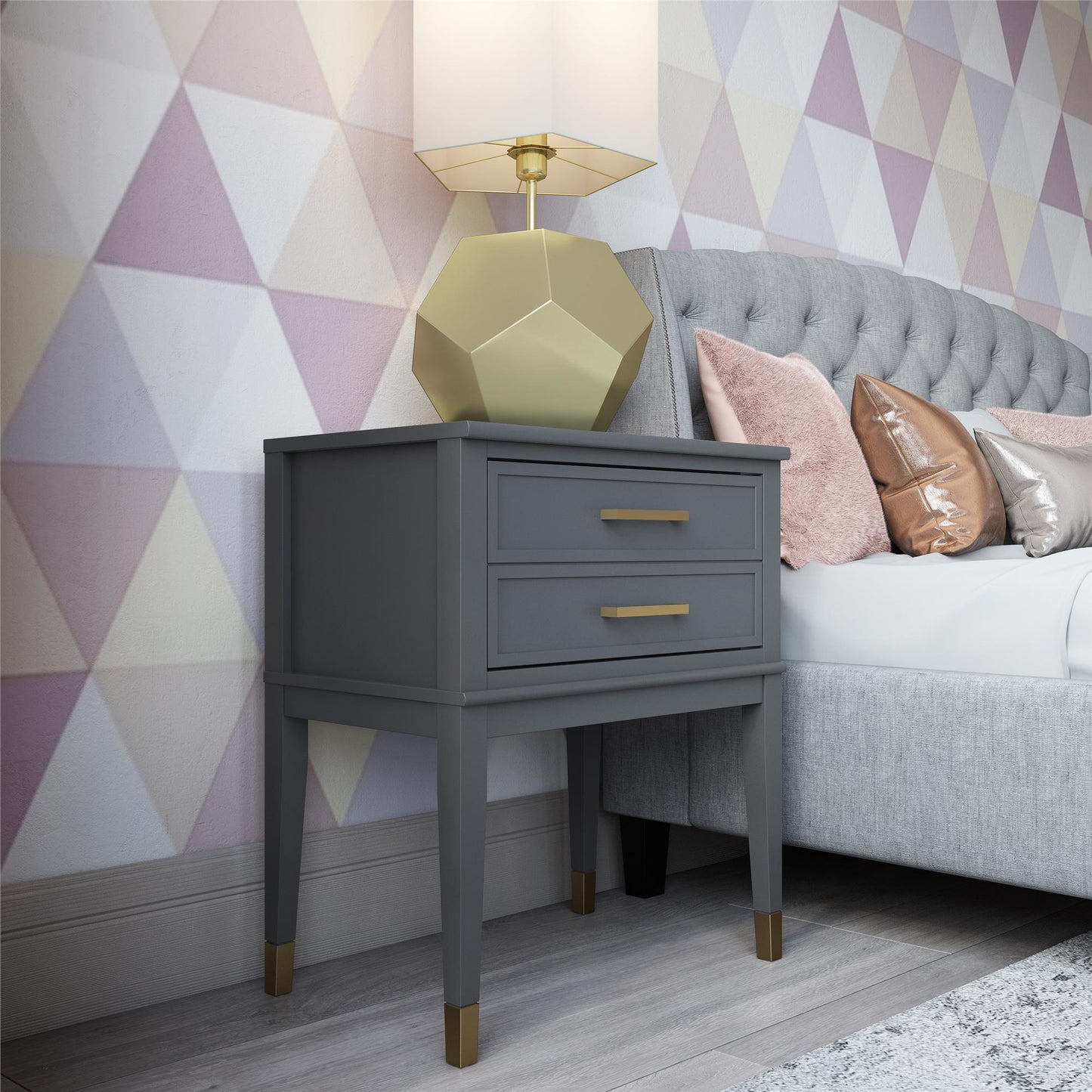 Westerleigh End Table - Graphite Grey