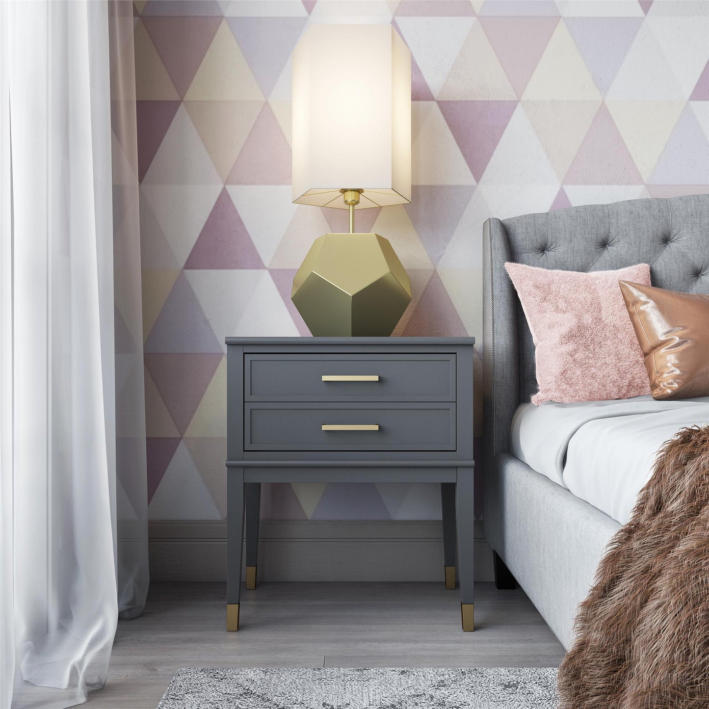 Westerleigh End Table - Graphite Grey