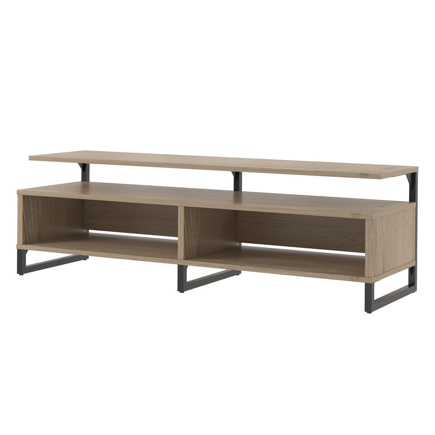 Whitby TV Stand for TVs up to 65" with Four Shelves - Golden Oak