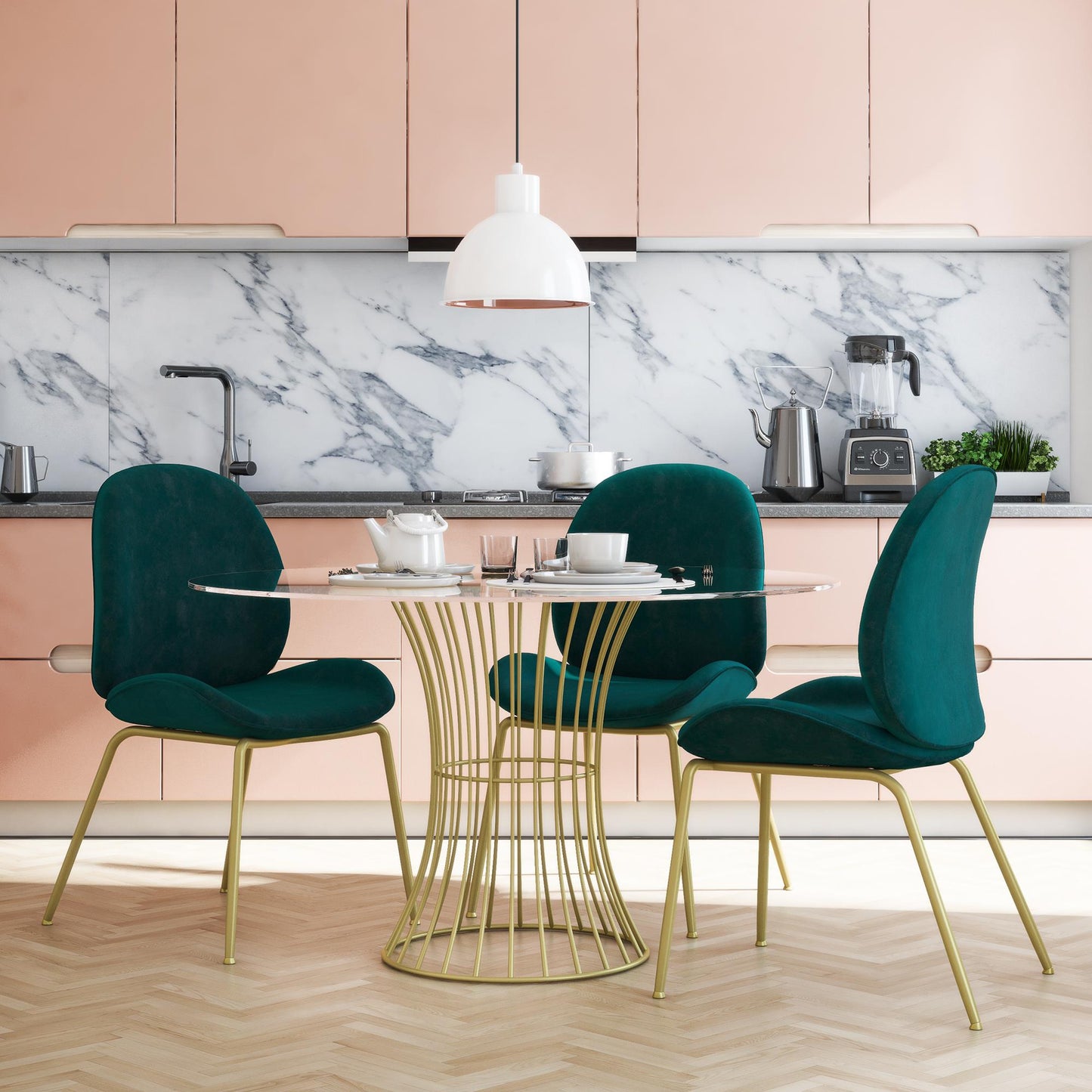 Astor Upholstered Dining Chair - Green