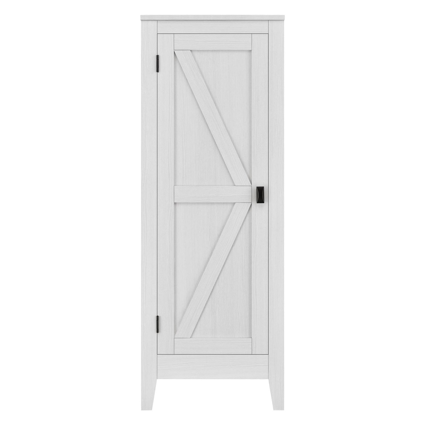 SystemBuild Farmington Storage Cabinet with 4 Shelves - Ivory Pine