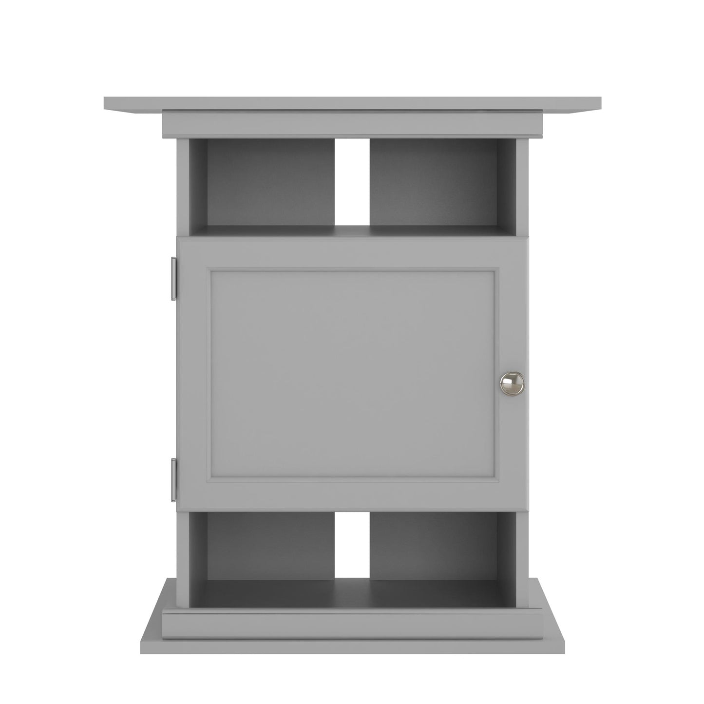 10/20 Gallon Aquarium Stand with Open and Concealed Storage - Dove Gray