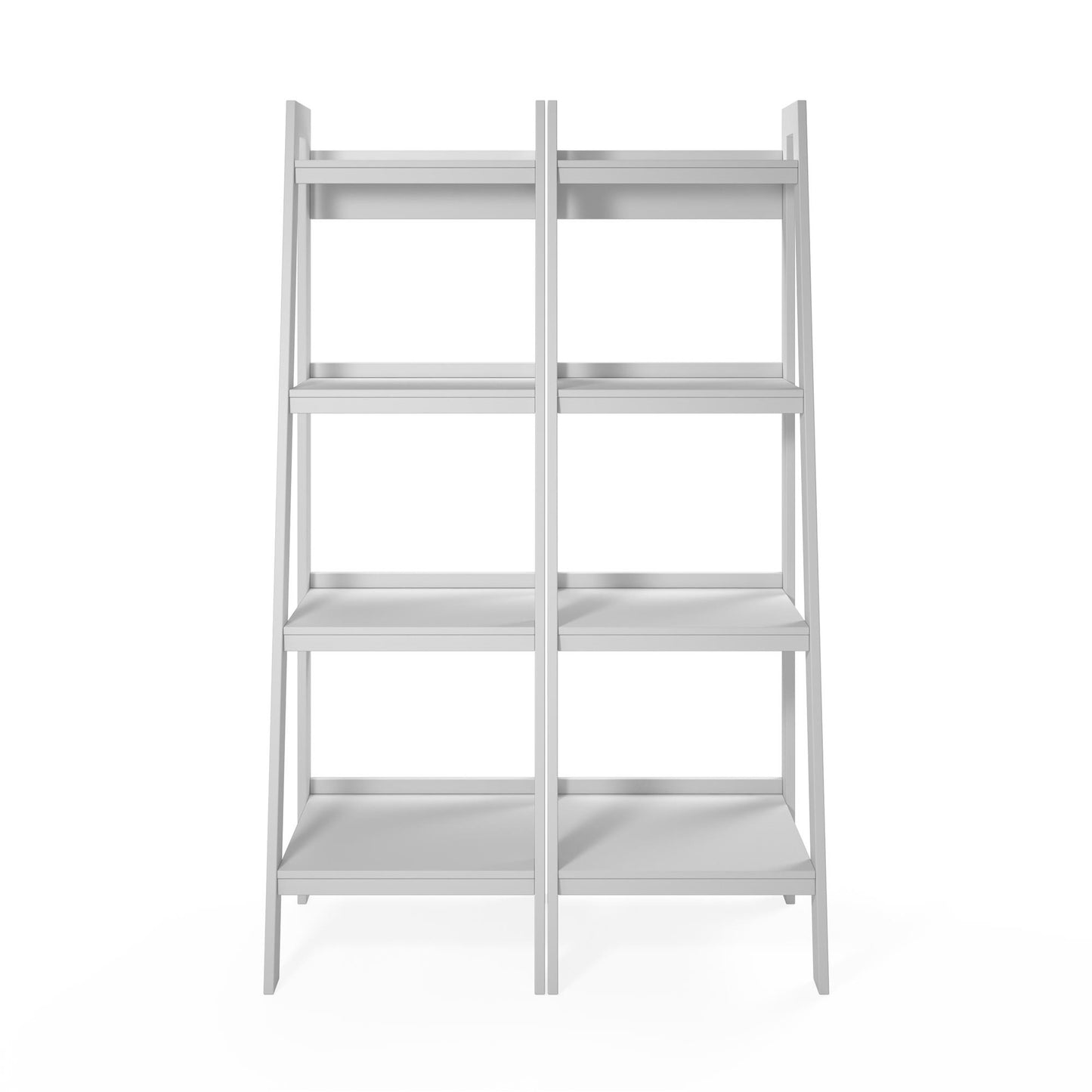 Lawrence 4 Shelf Ladder Bookcase Bundle, Set of 2 - White
