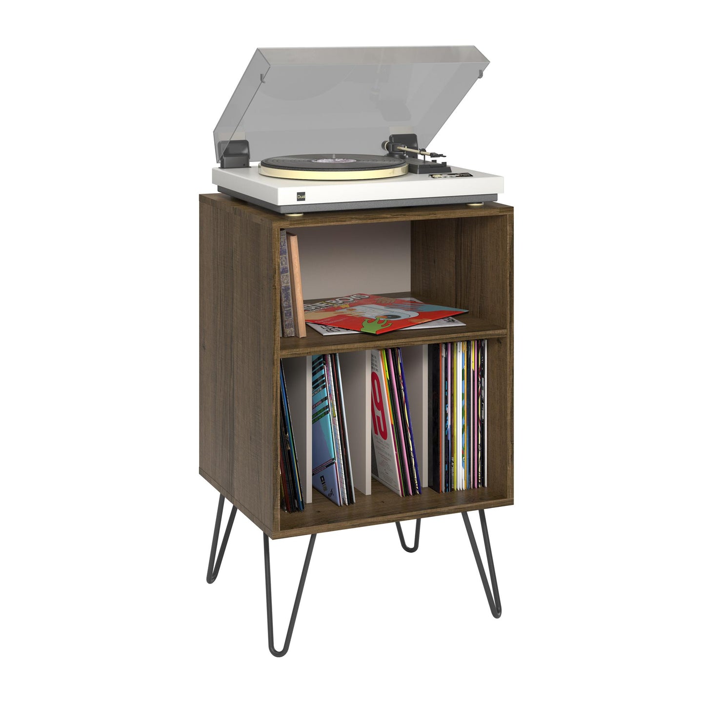 Concord Turntable Stand, Brown Oak - Brown Oak