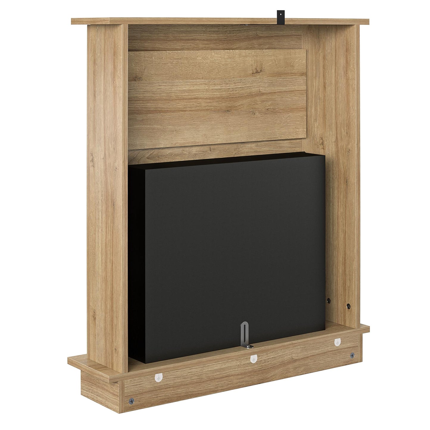 Ellsworth Modern Electric Fireplace with Mantel and 23 Inch Fireplace Insert - Natural