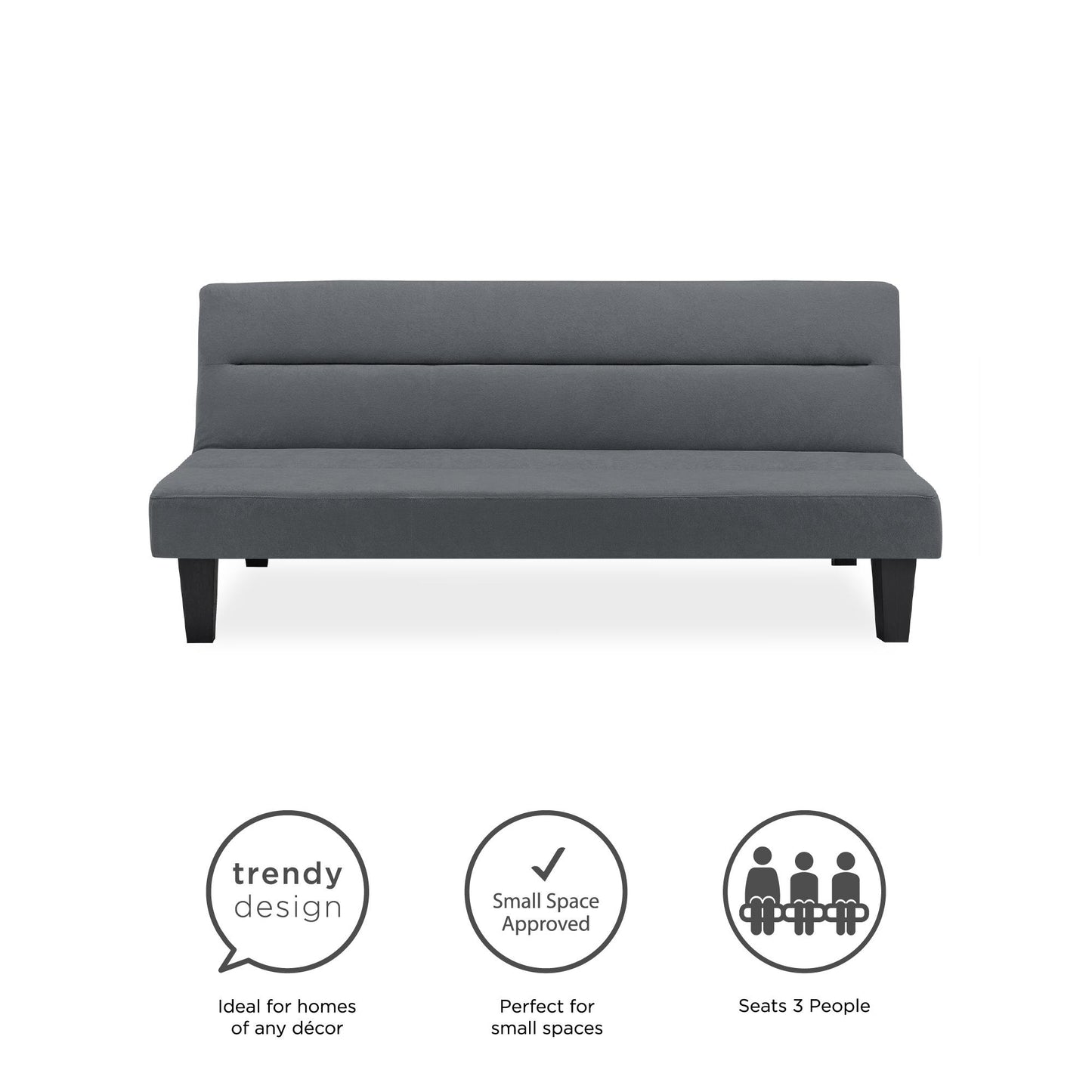 DHP Kebo Futon, Charcoal - Dark Gray