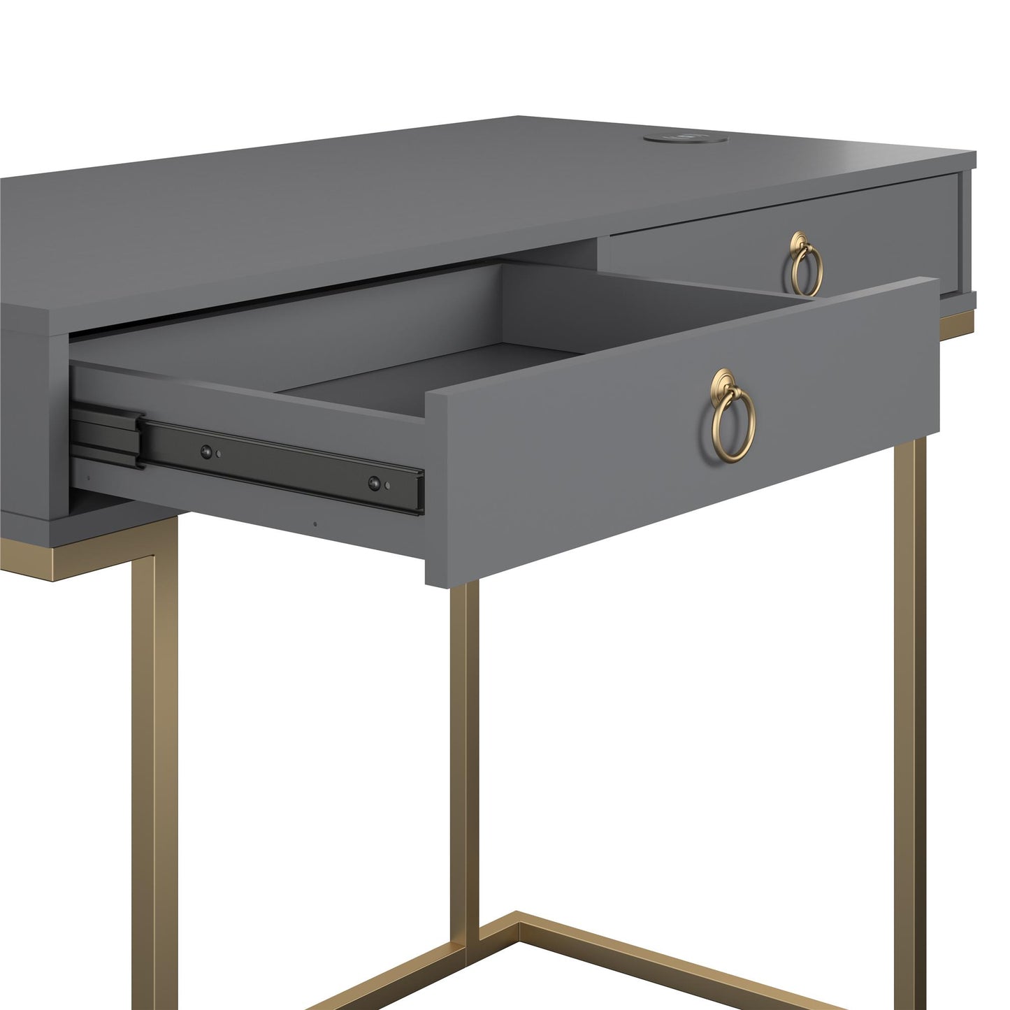 Camila Writing Desk, Graphite Gray - Graphite Grey