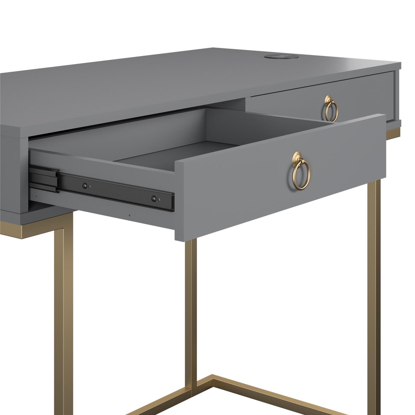 Camila Writing Desk, Graphite Gray - Graphite Grey