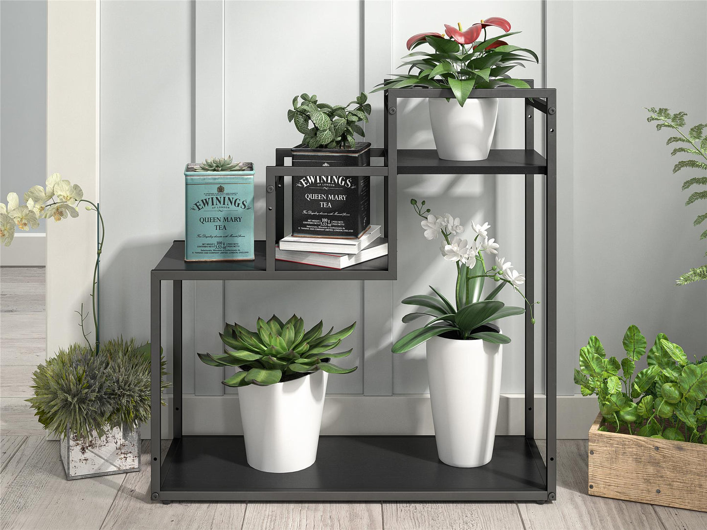 Weston Plant Stand - Black Oak