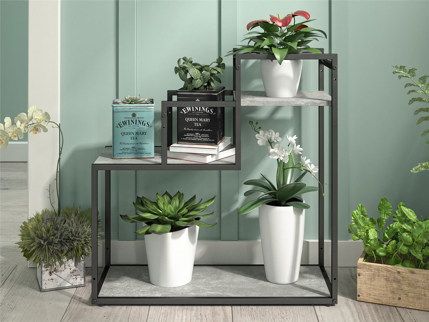 Weston Plant Stand - Light Concrete