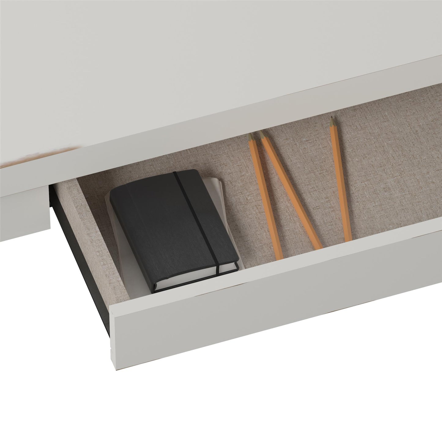 Crestwood Computer Desk with 1 Storage Drawer - White