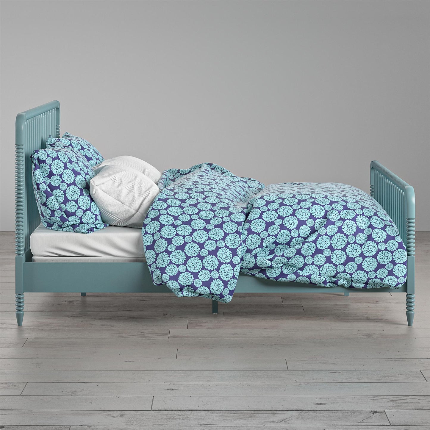 Rowan Valley Linden Kids’ Full Size Bed with Wood Spindles - Teal - Full