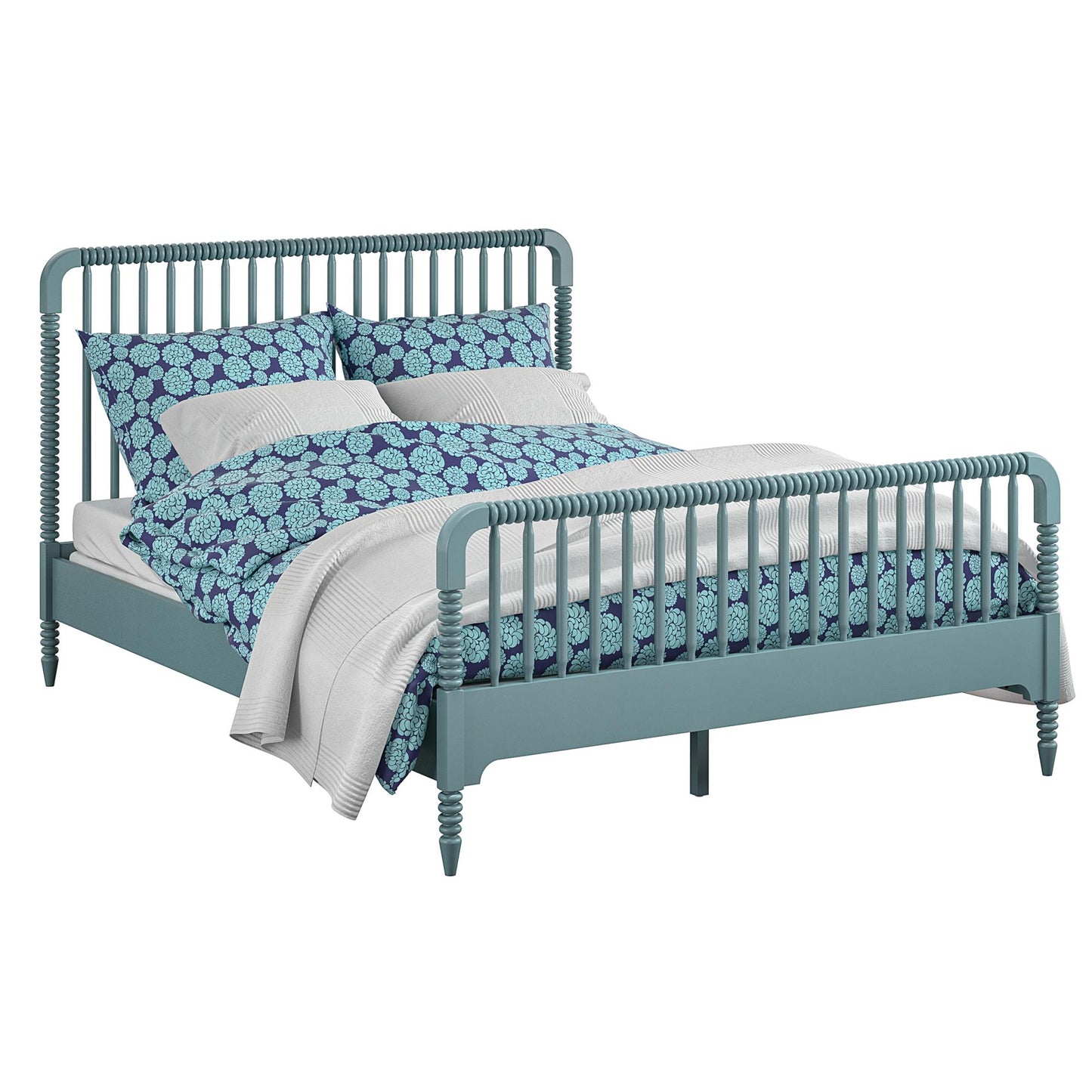 Rowan Valley Linden Kids’ Full Size Bed with Wood Spindles - Teal - Full