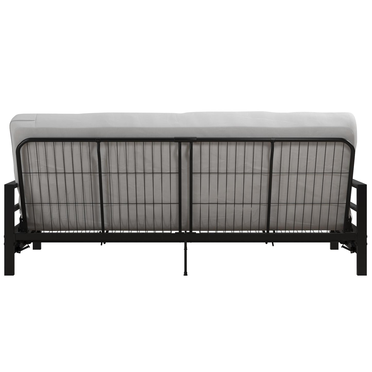 Miles Metal Futon Frame with Metal Mesh and Retainer Clips - Black