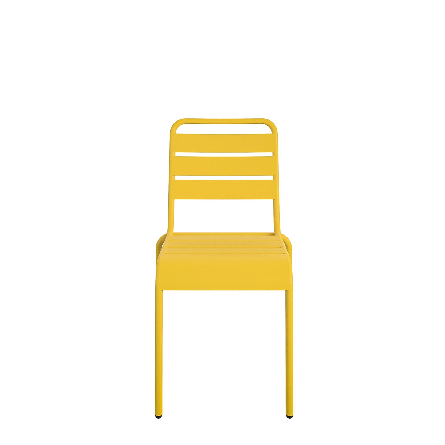 Poolside Gossip June Outdoor/Indoor Stacking Dining Chairs Set - Yellow - 2-Pack